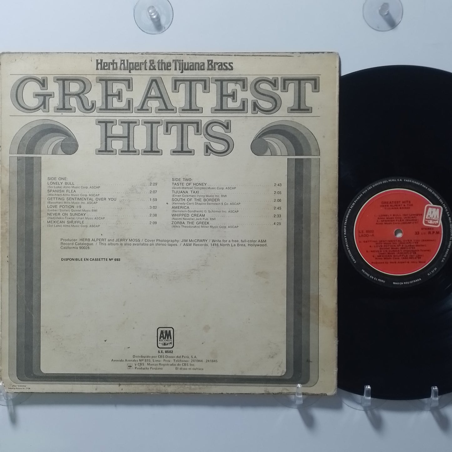 lp Herb Alpert & The Tijuana Brass Greatest Hits made peru 1984 jazz latin