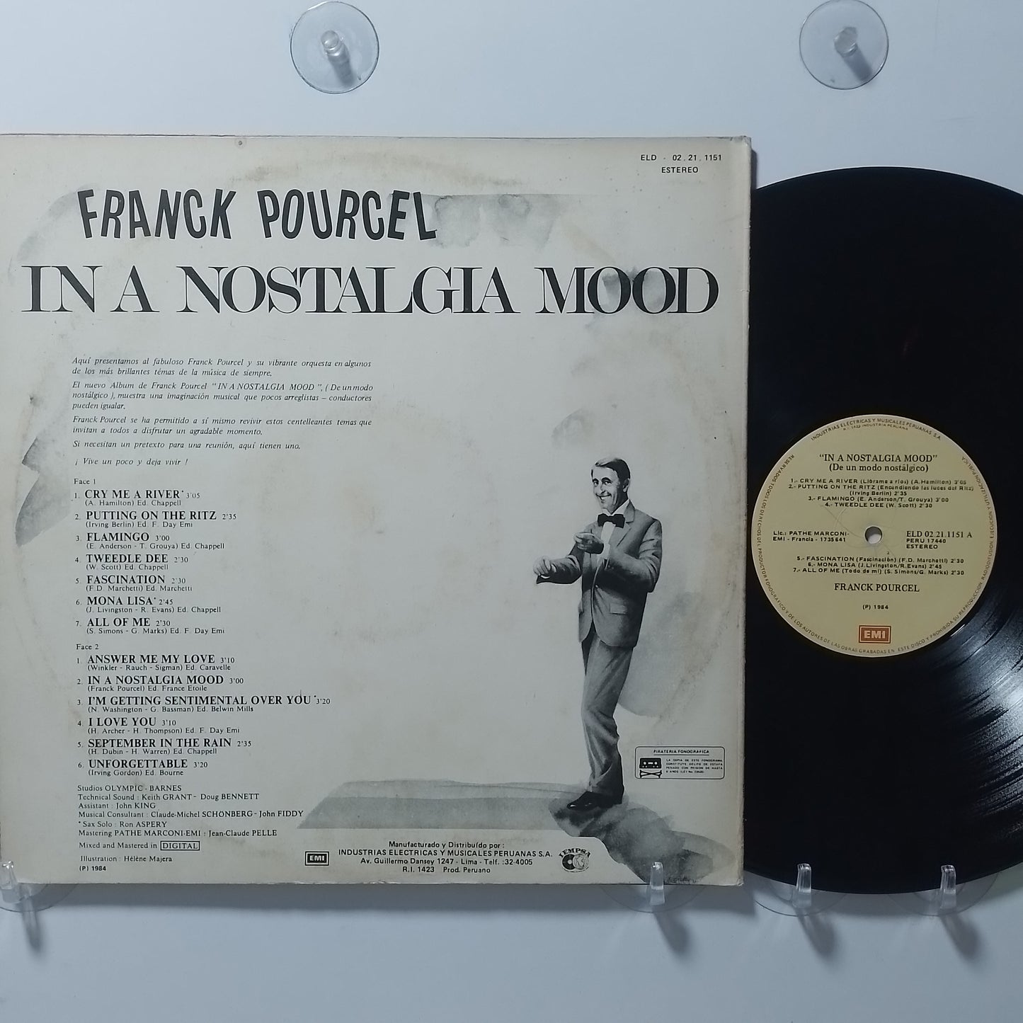 lp franck pourcel in a nostalgia mood made peru 1983 instrumental