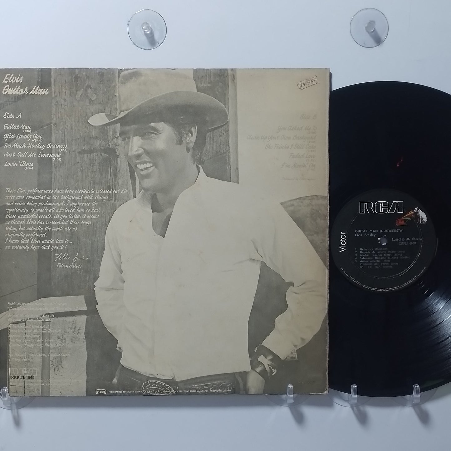 lp Elvis Presley Guitar Man made peru 1981 rock