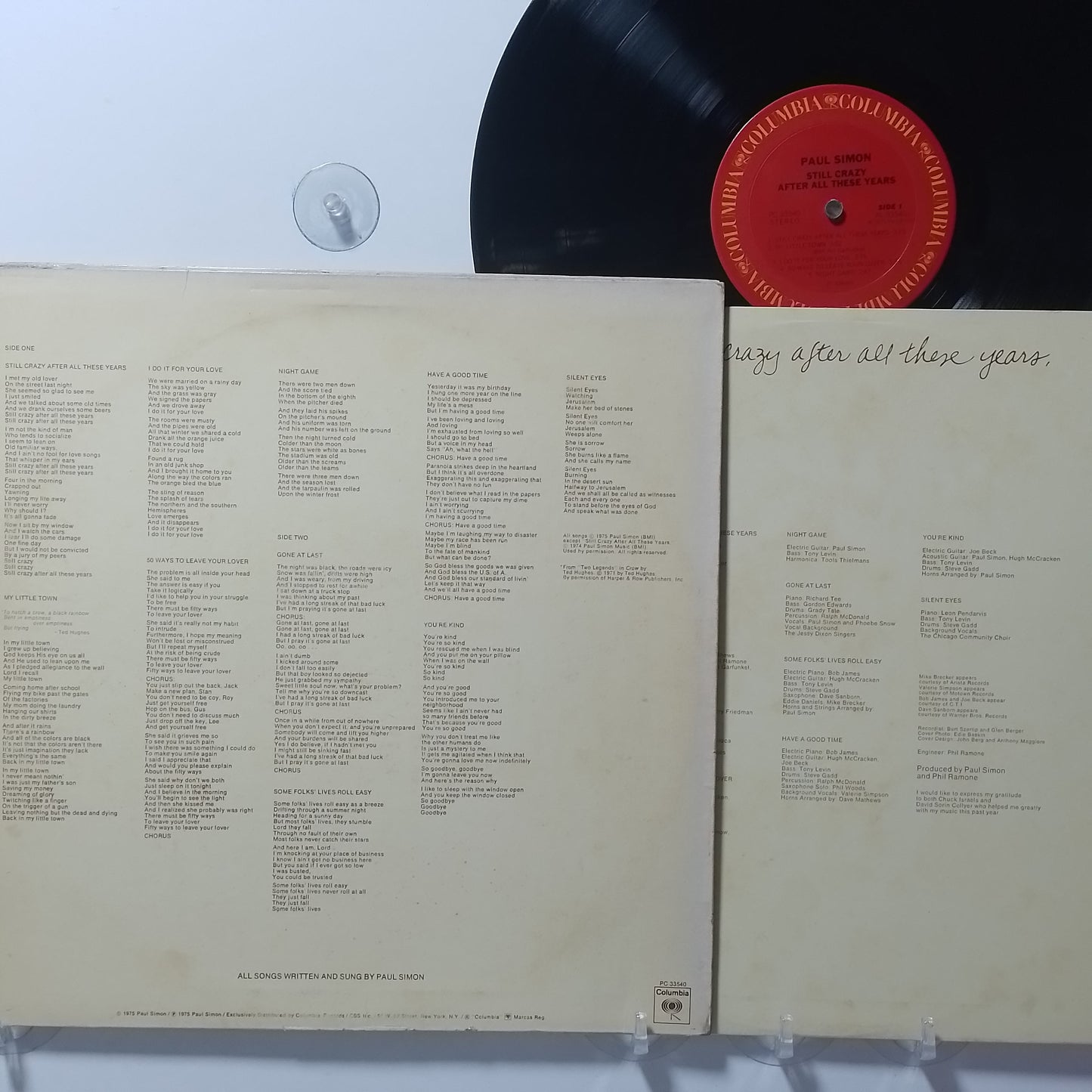 lp Paul Simon Still Crazy After All These Years made usa 1975 con insert rock