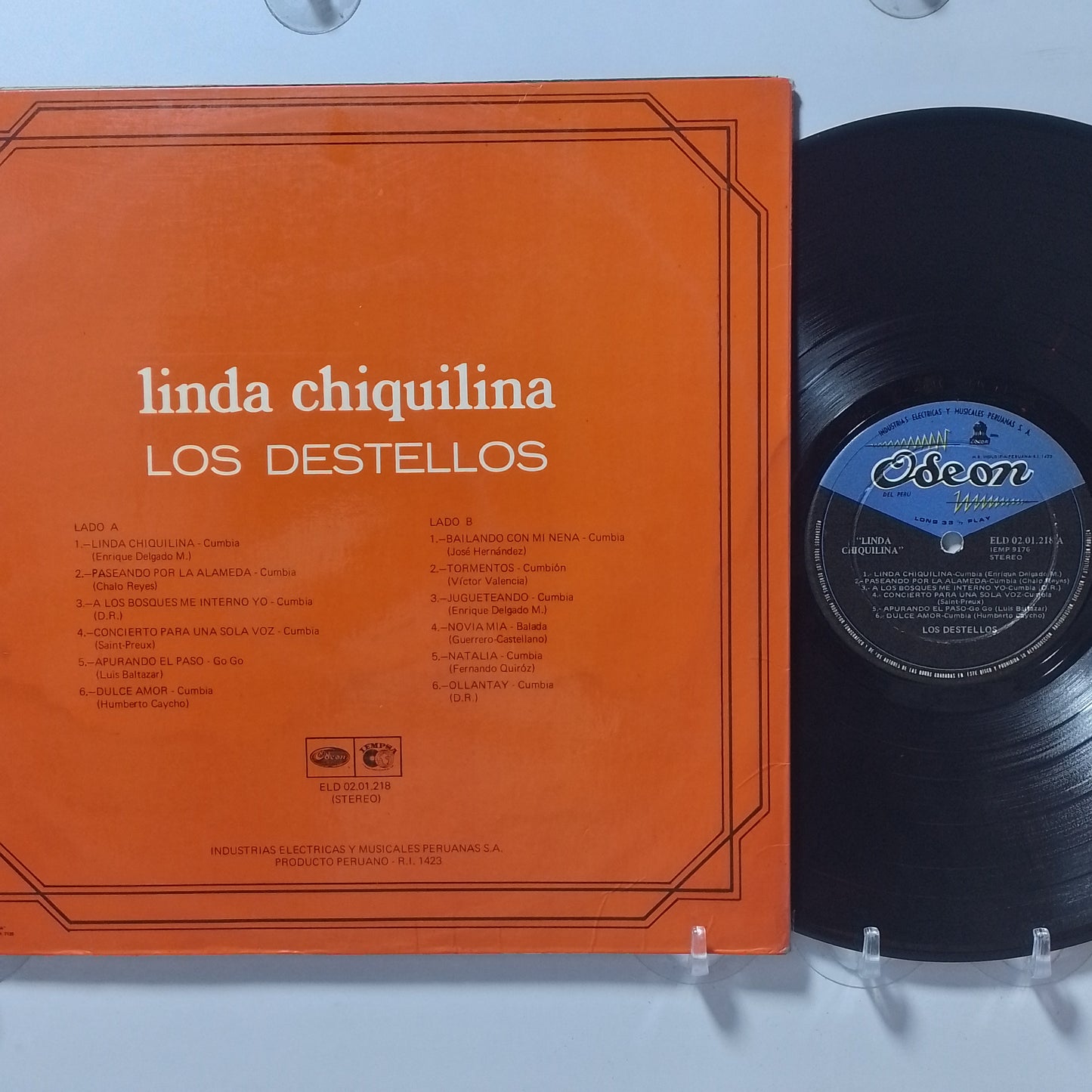 lp Enrique Delgado Y Los Destellos Linda Chiquilina made peru 1975 gatefold latin cumbia