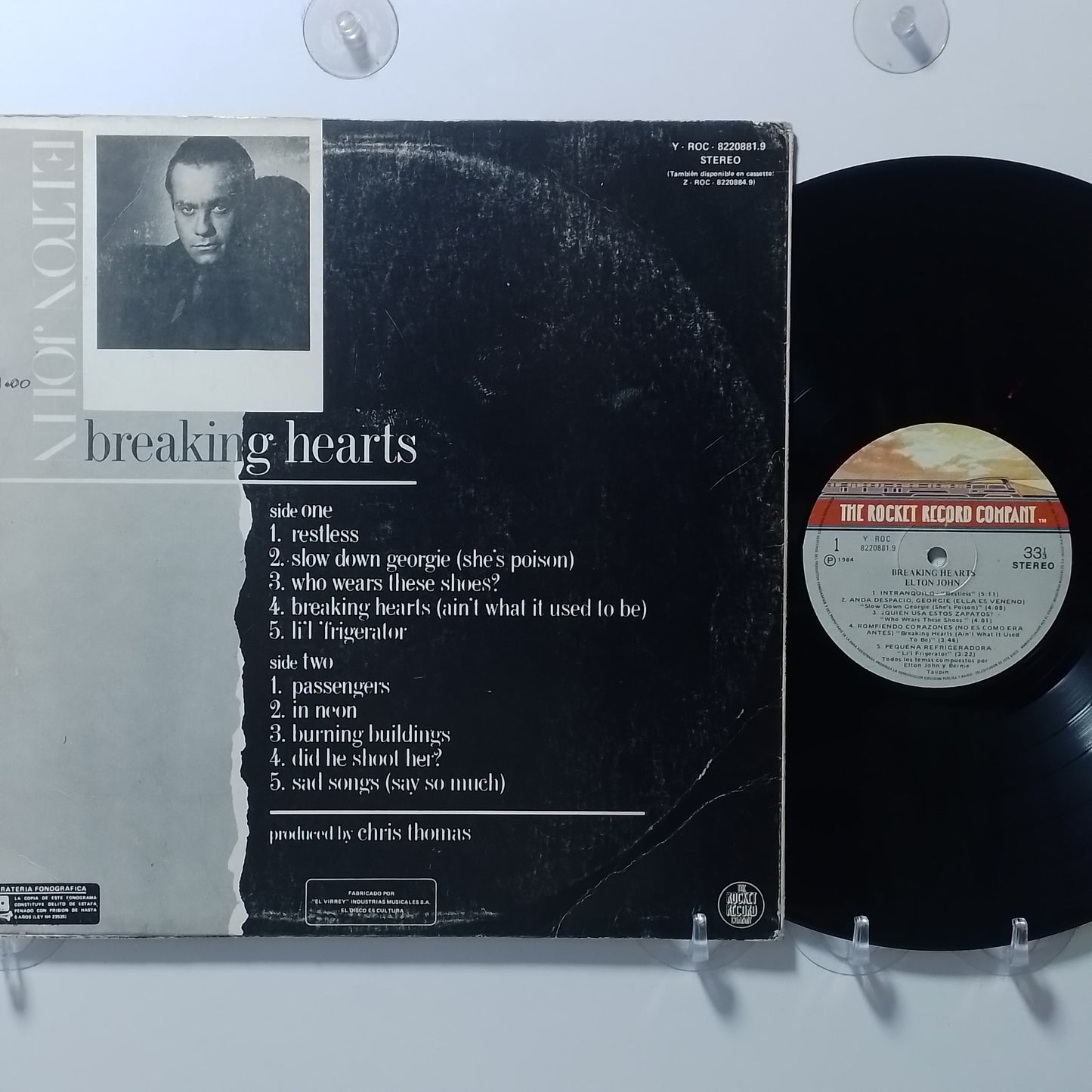 lp Elton John Breaking Hearts made peru 1984 pop rock