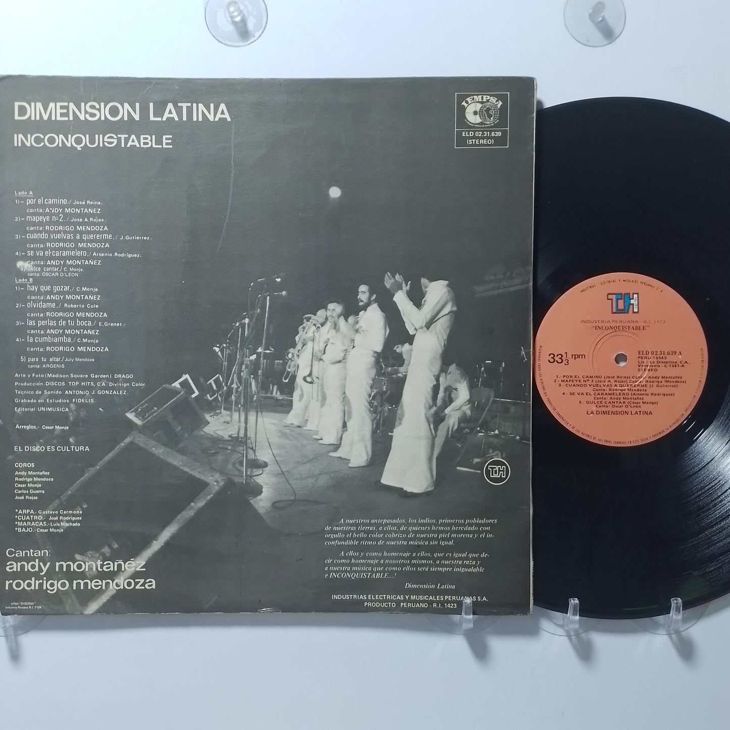 lp Dimension Latina Inconquistable made peru 1978 latin salsa