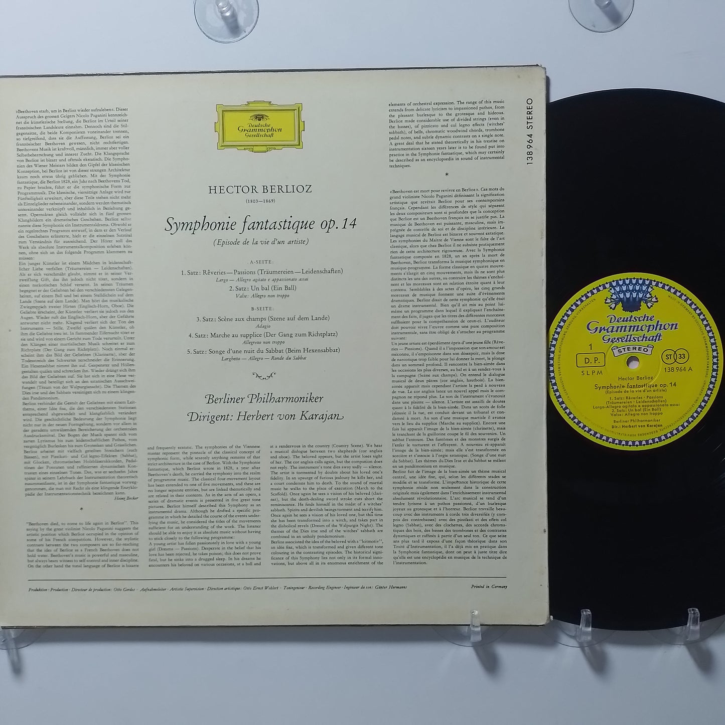 lp Herbert von Karajan Hector Berlioz Symphonie Fantastique Berliner Philharmoniker made alemania 1965 clasico