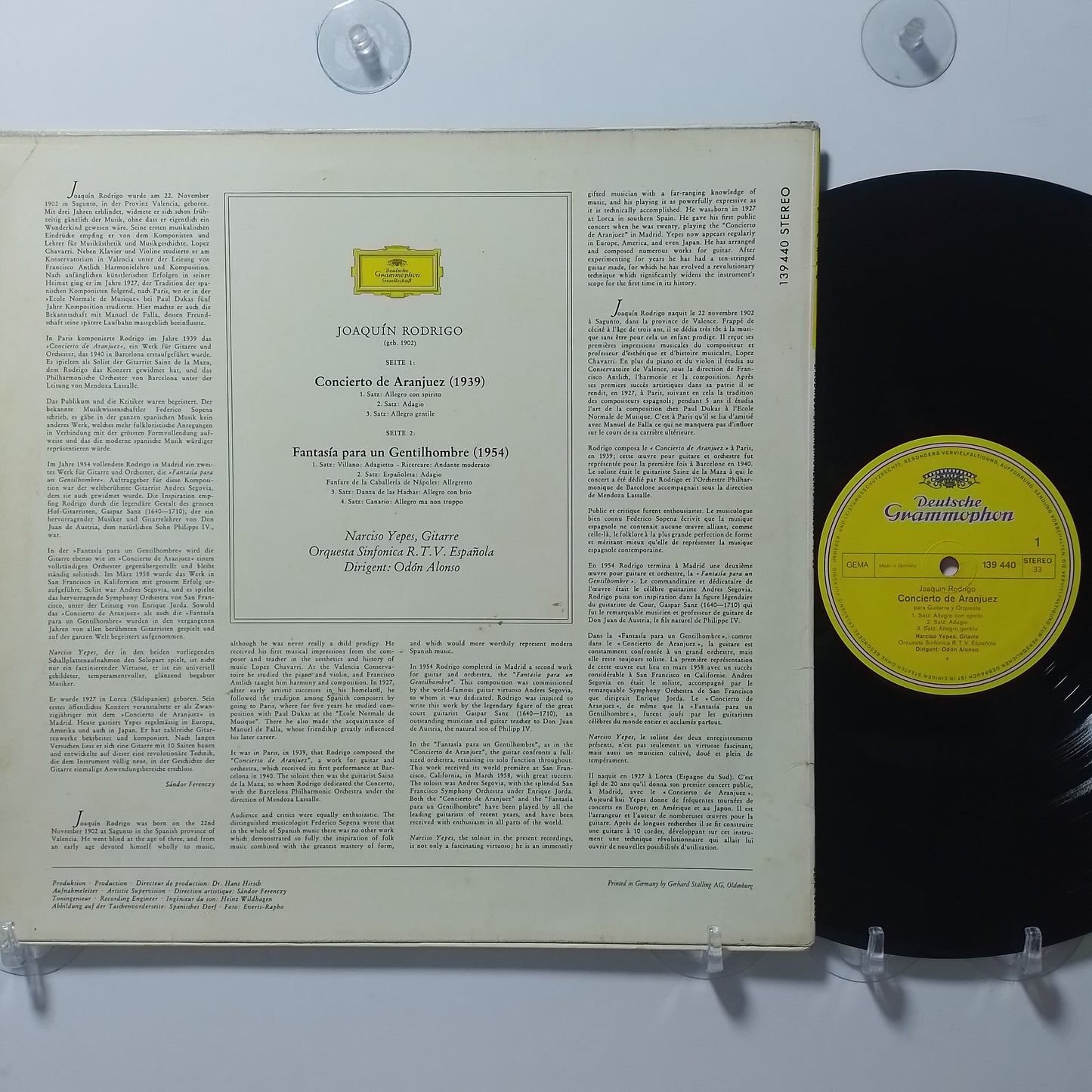 lp Narciso Yepes Joaquin Rodrigo Concierto De Aranjuez Fantasia Para Un Gentilhombre made alemania 1971 clasico