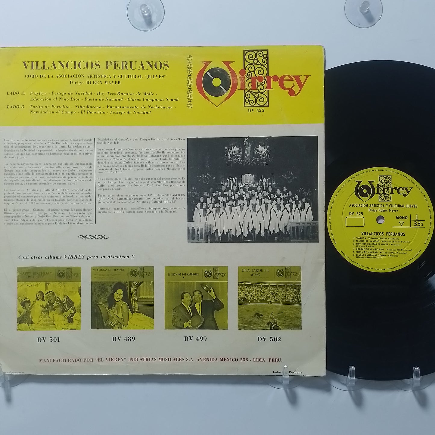 lp Coro De La Asociacion Artistica Y Cultural Jueves Villancicos Peruanos made peru 1970 villancicos