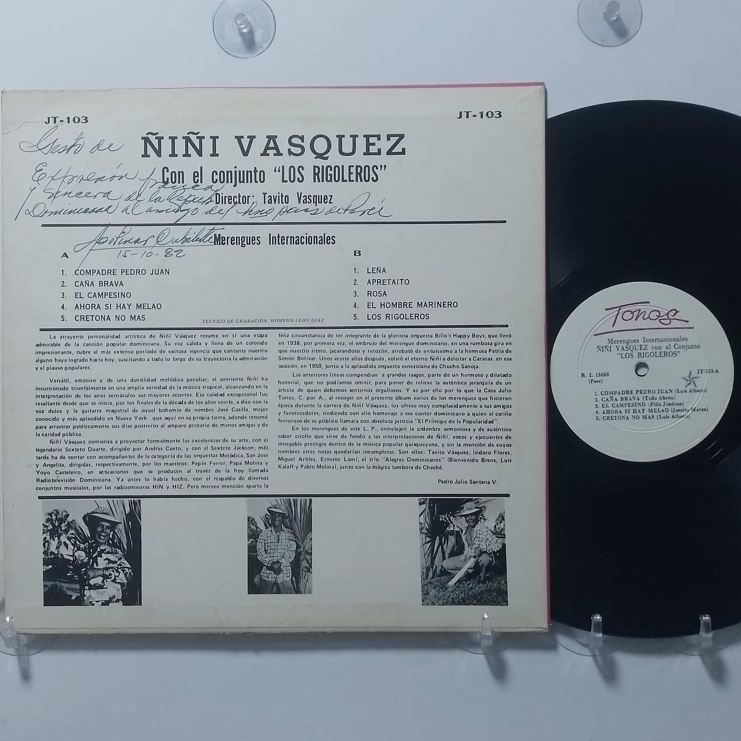lp Ñiñi Vasquez Con El Conjunto Los Rigoleros Compadre Pedro Juan made r. dominicana 1978 tropical latin