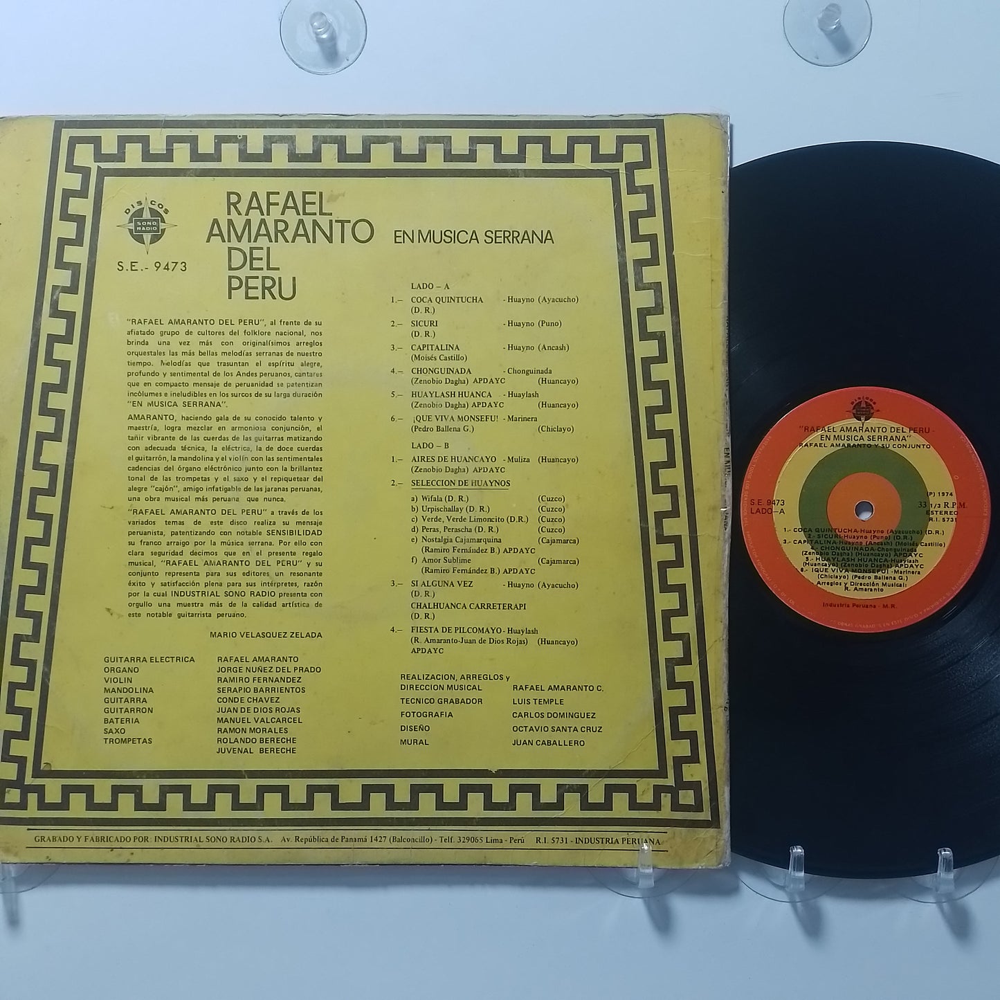 lp rafael amaranto y su conjunto rafael amaranto del peru en musica serrana made peru 1974 huayno folk