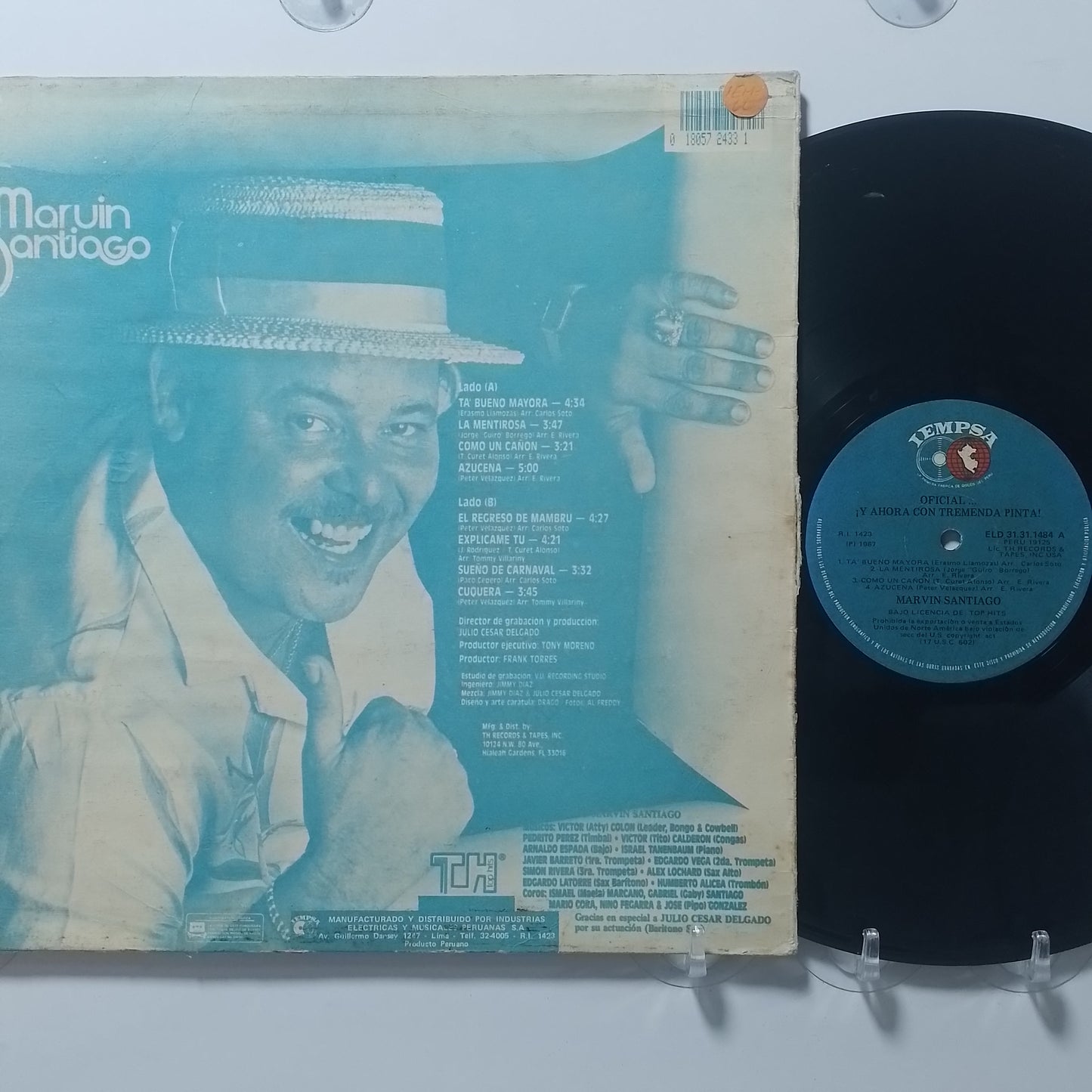 lp marvin santiago oficial y ahora con tremenda pinta made peru 1986 salsa