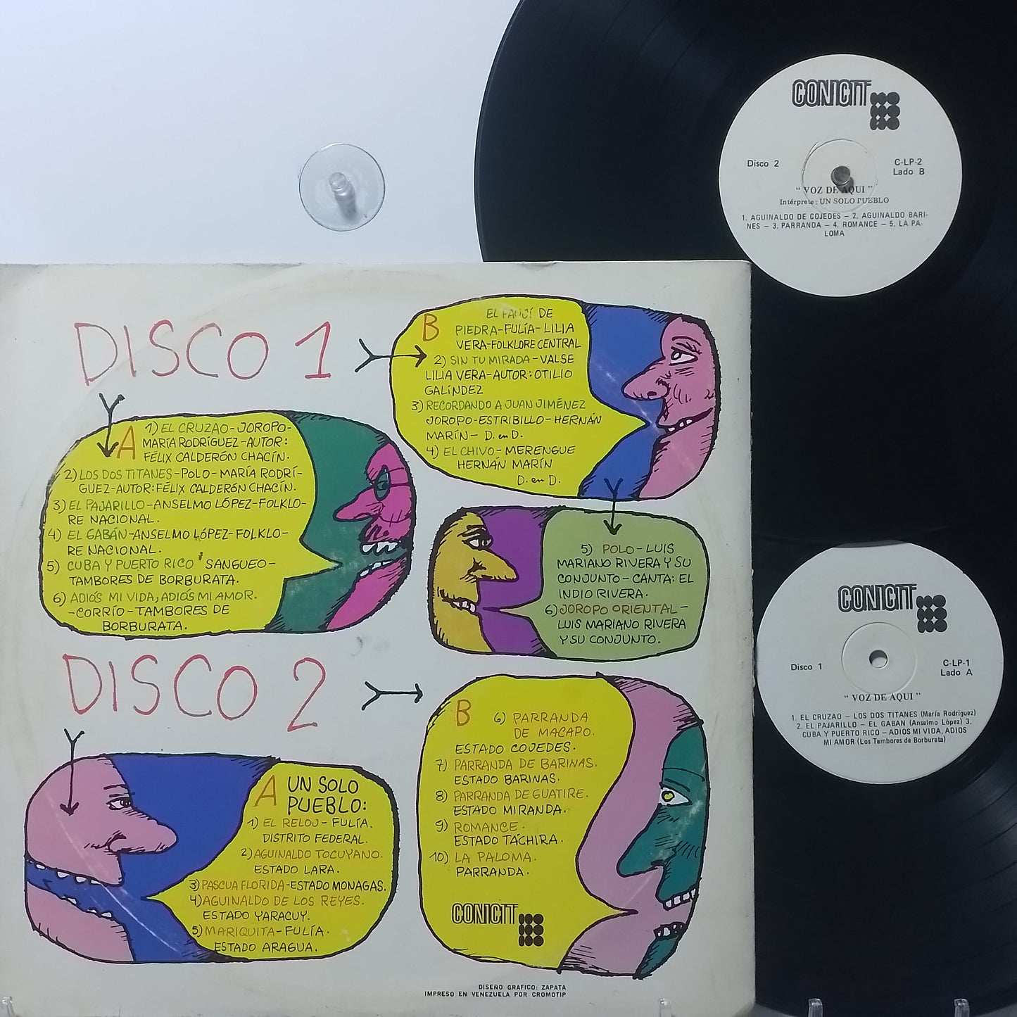 x2 lp Un Solo Pueblo Voz De Aqui made venezuela 1977 gatefold latin joropo folk