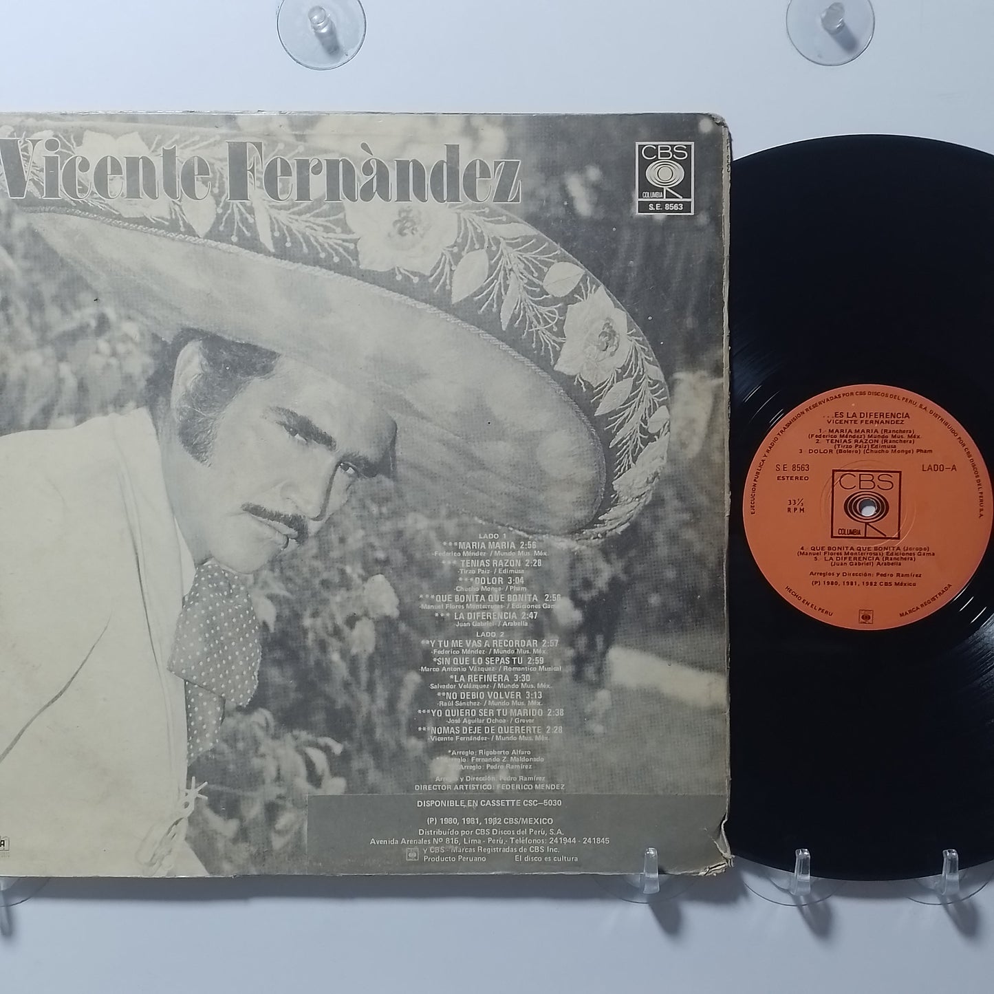 lp Vicente Fernandez es La Diferencia made peru 1982 ranchera folk