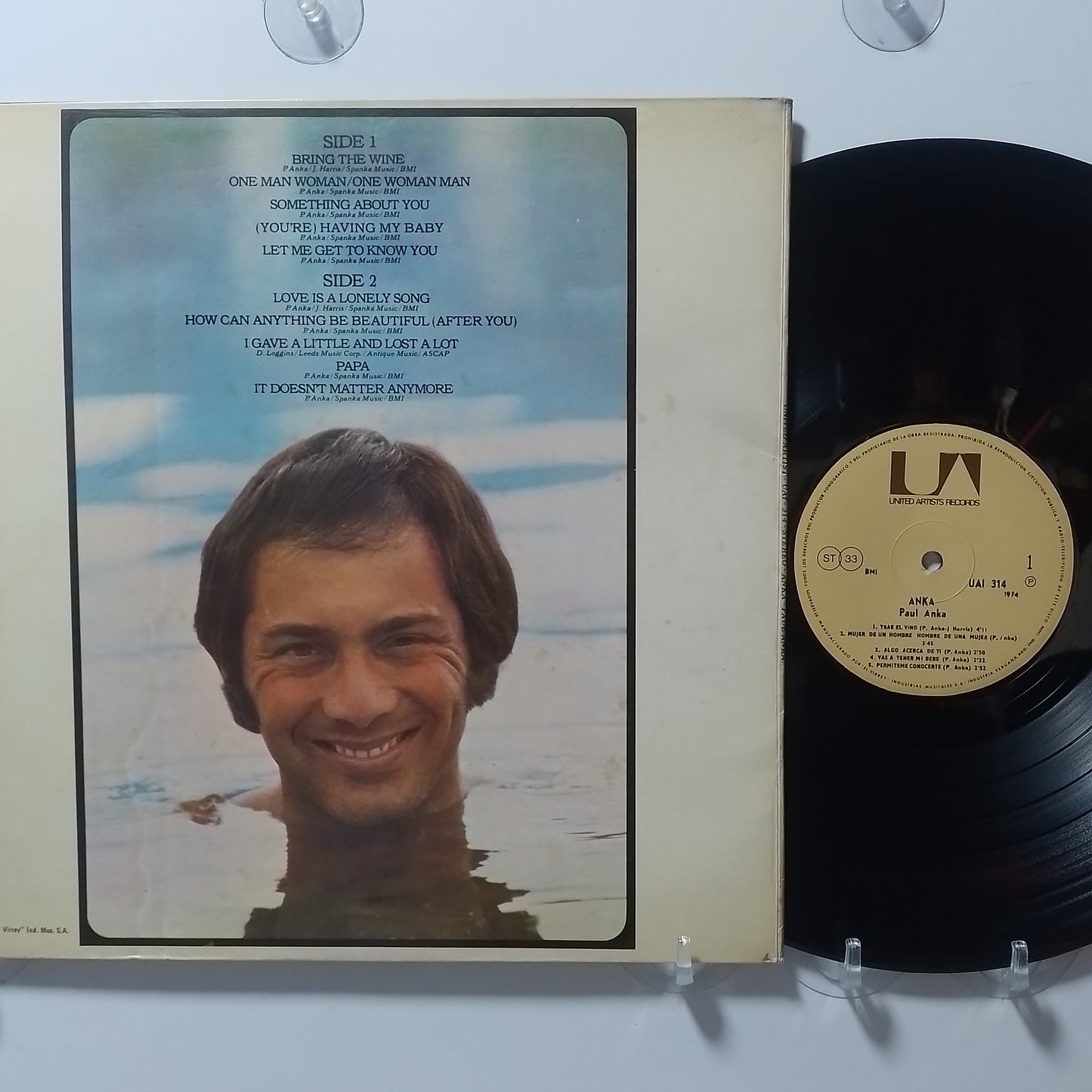 lp Paul Anka Anka made peru 1974 gatefold pop
