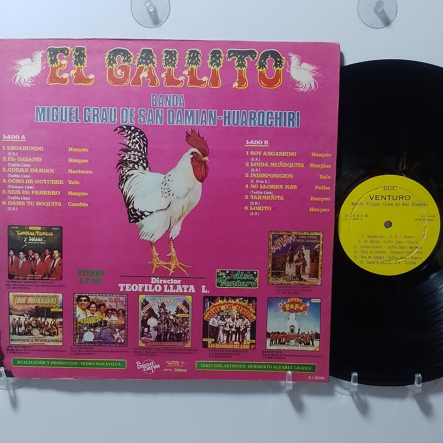 lp Banda Miguel Grau De San Damian el gallito made peru 1980 huayno folk
