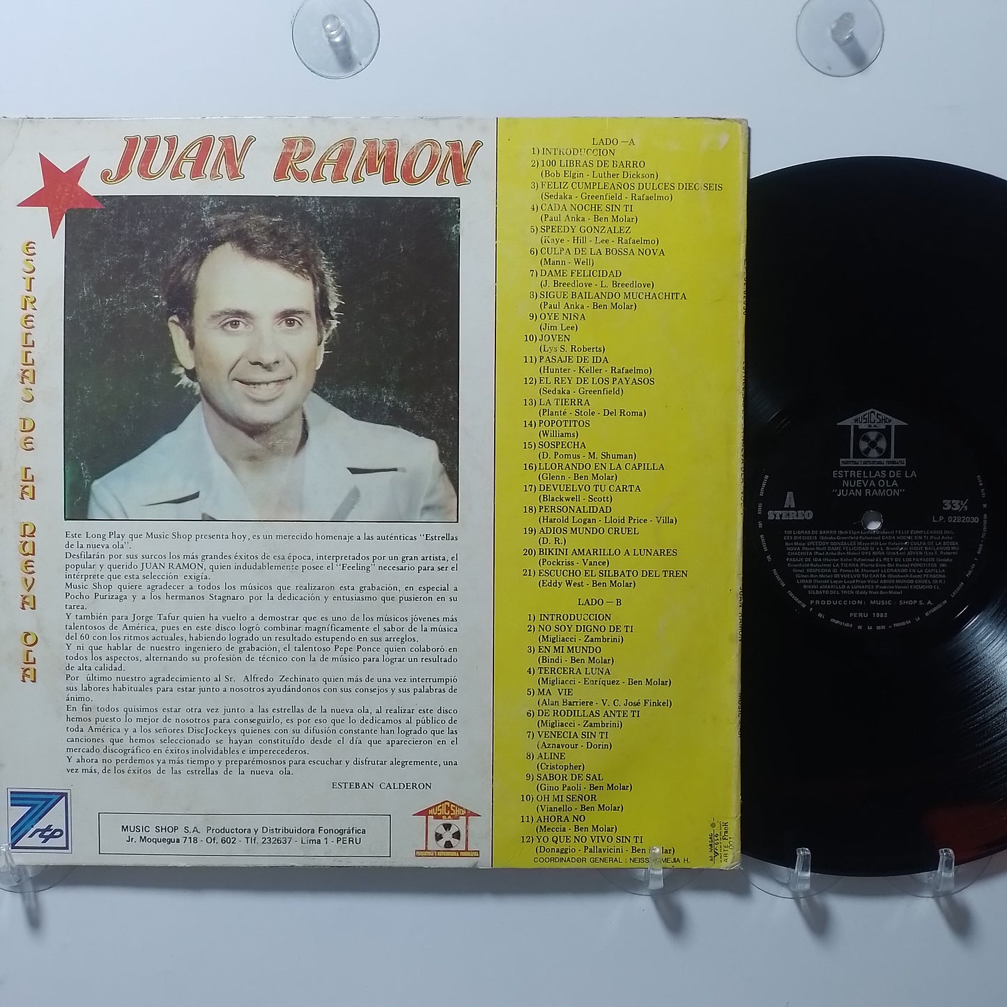 lp Juan Ramon Estrellas De La Nueva Ola made peru 1982 latin pop