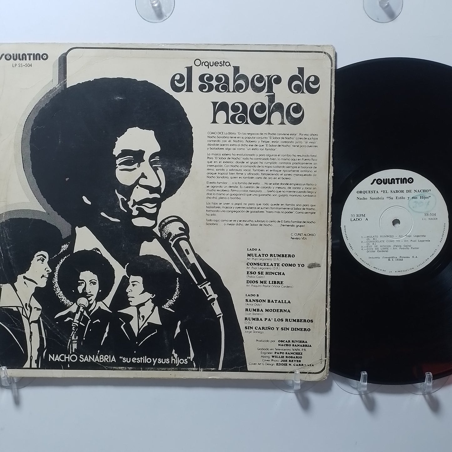 lp Orquesta El Sabor De Nacho Su Estilo Y Sus Hijos made peru 1988 salsa