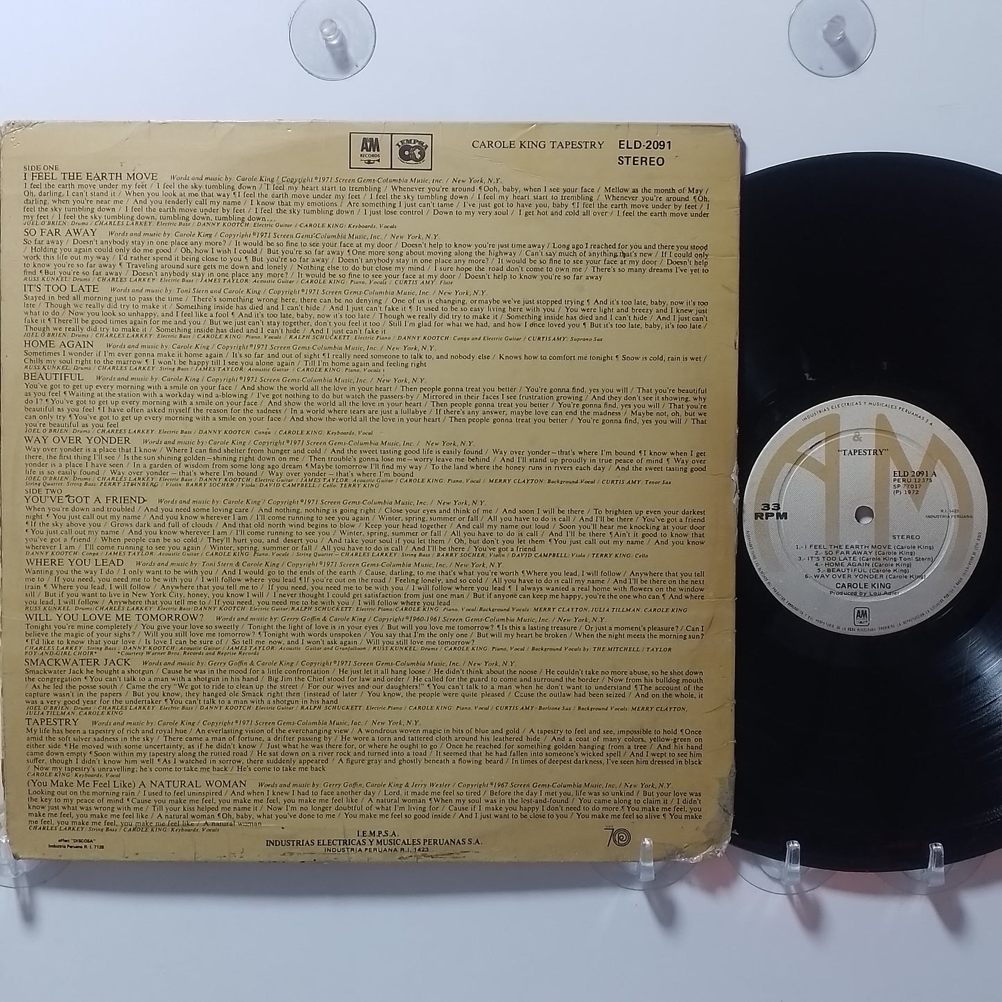lp Carole King Tapestry made peru 1977 gatefold pop rock