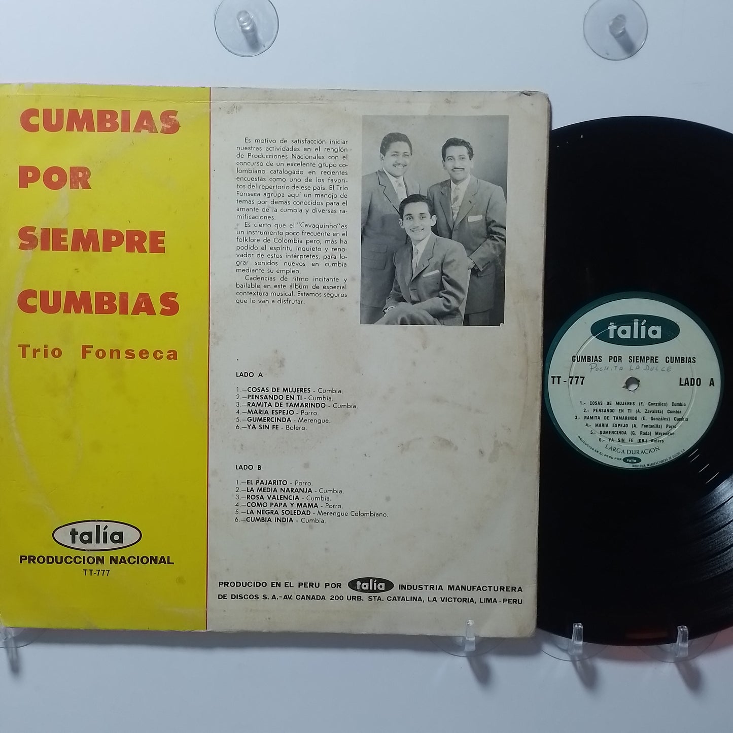 lp Trio Fonseca Cumbias Por Siempre Cumbias made peru 1970 cumbia