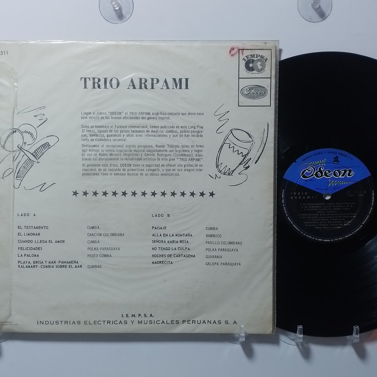 lp Trio Arpami Trio Arpami made peru 1965 latin cumbia