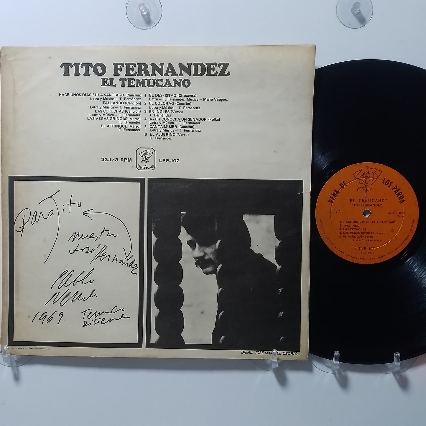 lp Tito Fernandez El Temucano made chile 1971 nueva cancion folk