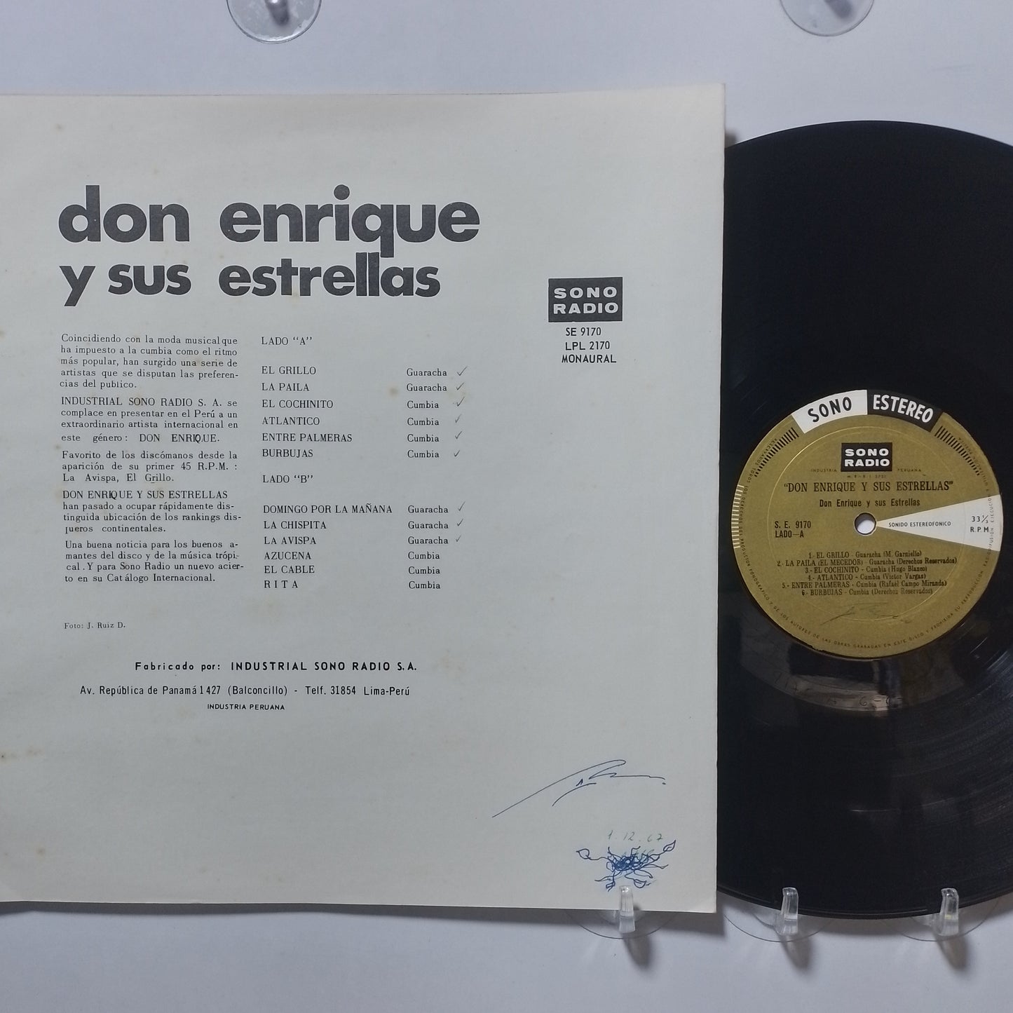 lp Don Enrique y sus Estrellas Don Enrique y sus Estrellas made peru 1968 latin cumbia
