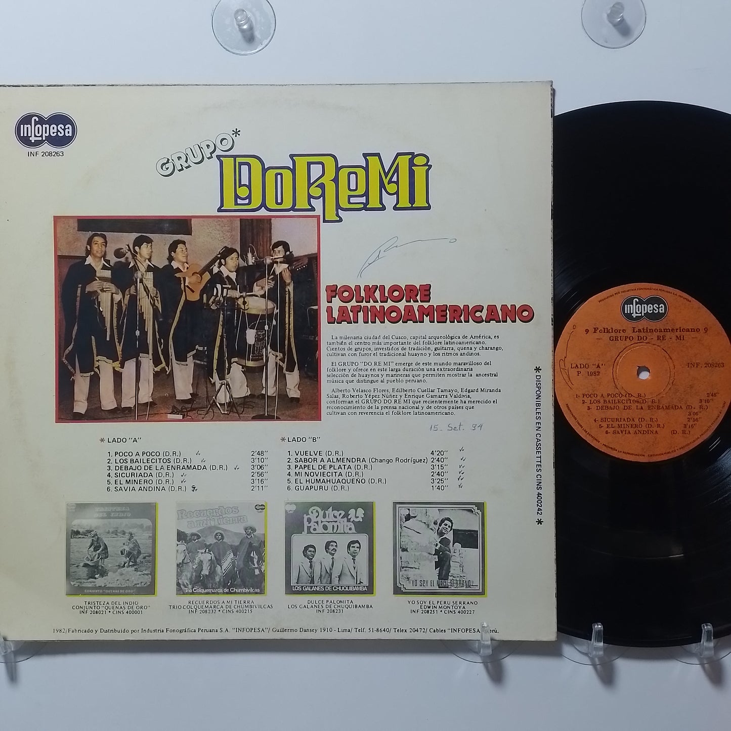 lp Grupo Do Re Mi Folklore Latinoamericano made peru 1980 andean folk