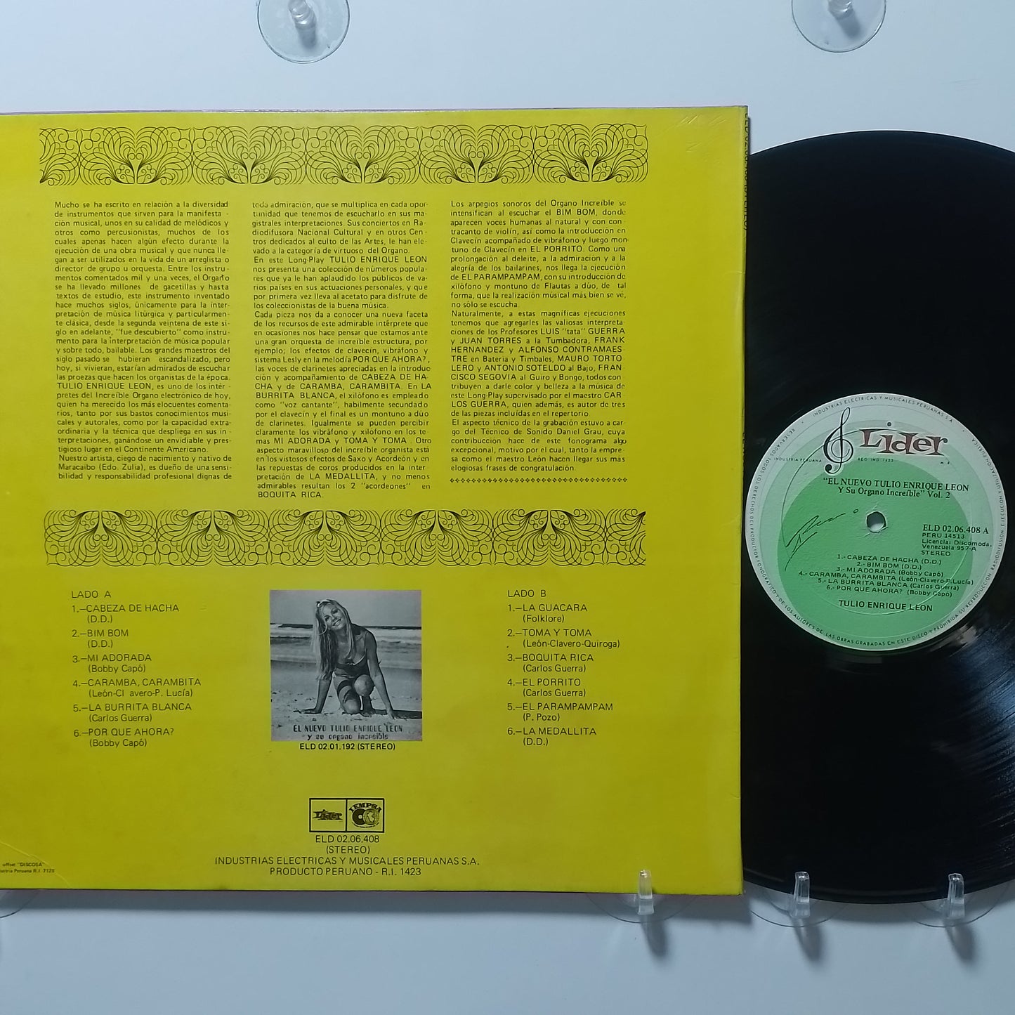 lp Tulio Enrique Leon El Nuevo Tulio Enrique Leon Vol 2 made peru 1974 latin cumbia