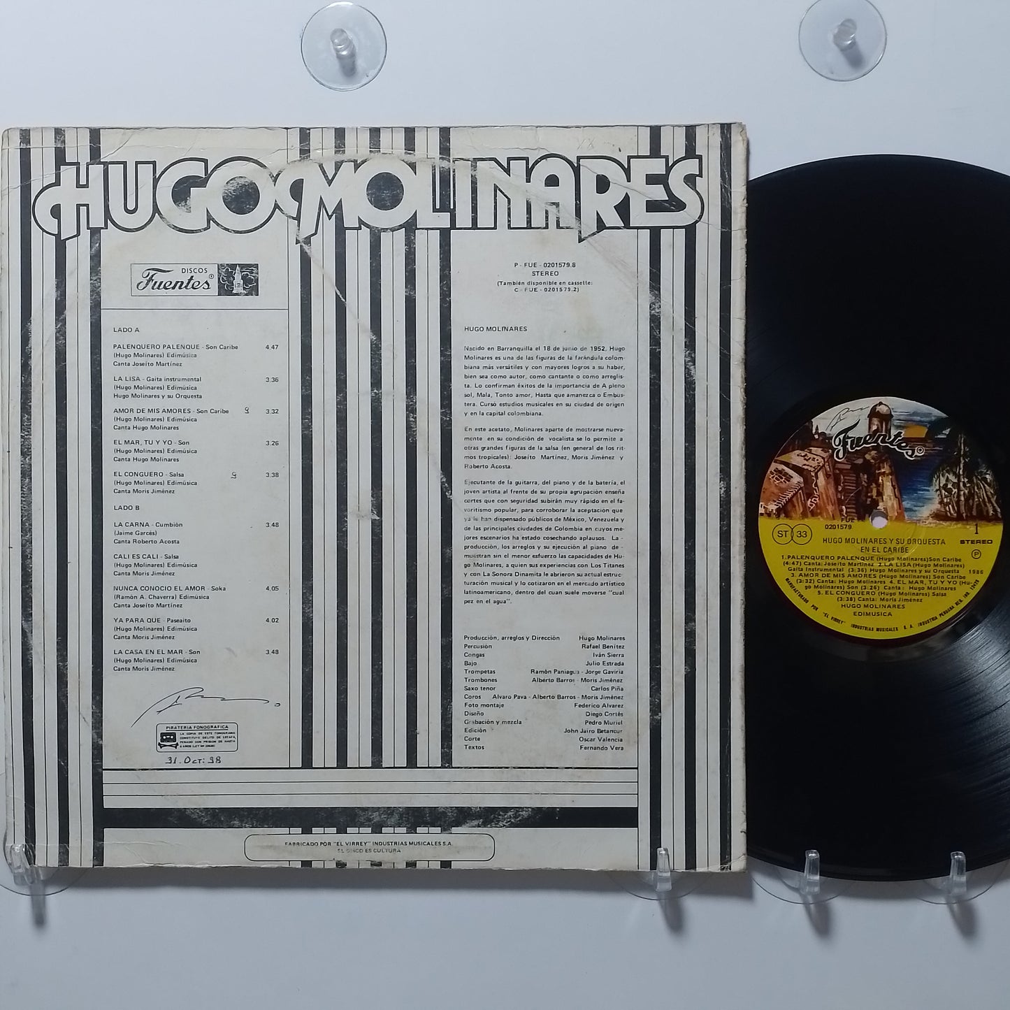 lp Hugo Molinares y su Orquesta En el Caribe made peru 1986 latin cumbia