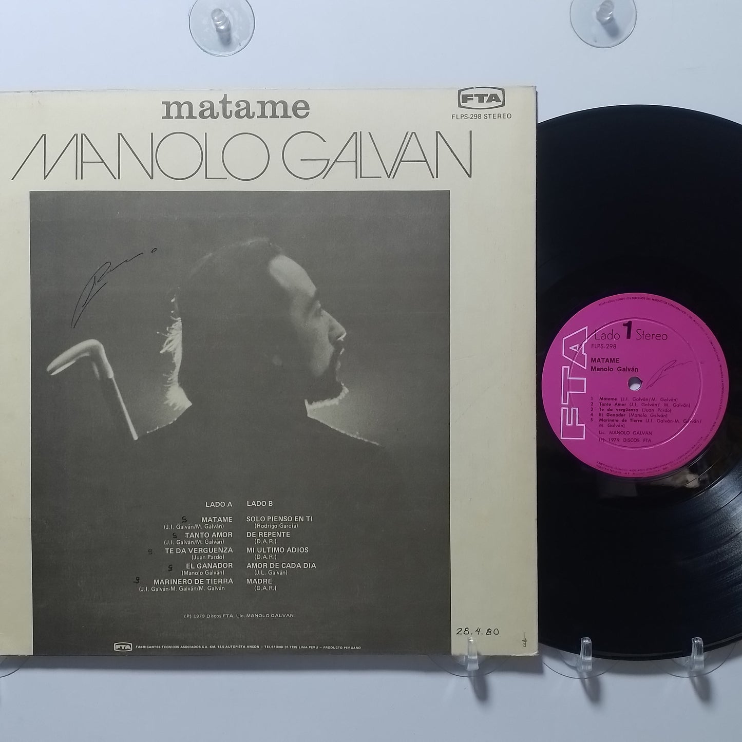 lp Manolo Galvan Matame made peru 1978 latin pop