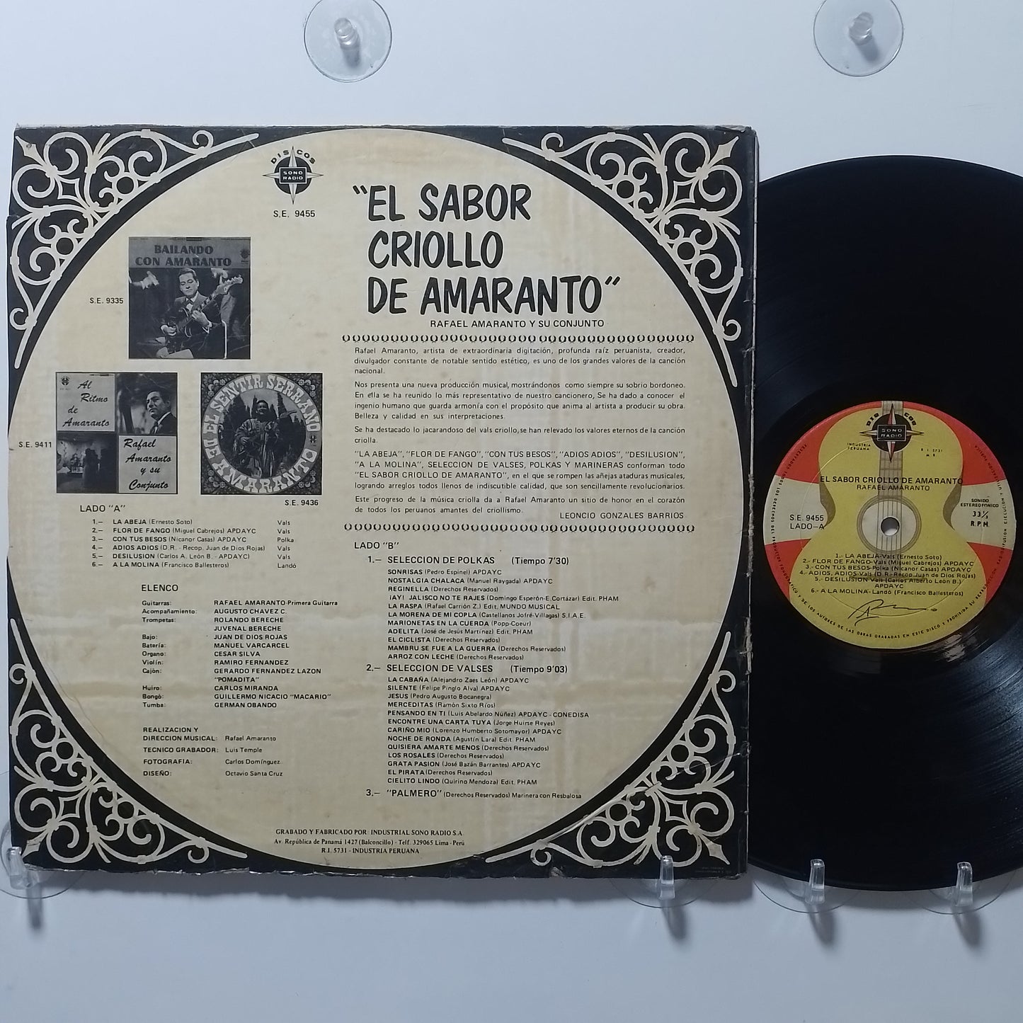lp Rafael Amaranto Y Su Conjunto El Sabor Criollo De Amaranto made peru 1974 criollo folk