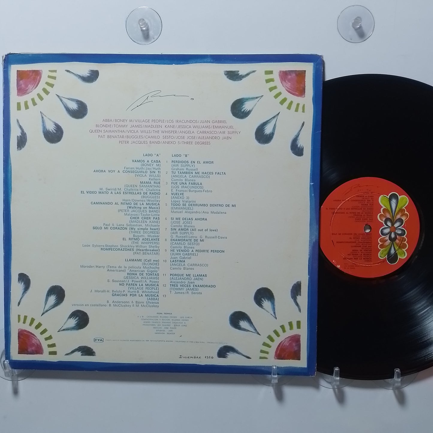 lp a nuestros amigos blondie abba air supply jose jose los iracundos varios made peru 1980 medley gatefold rock pop