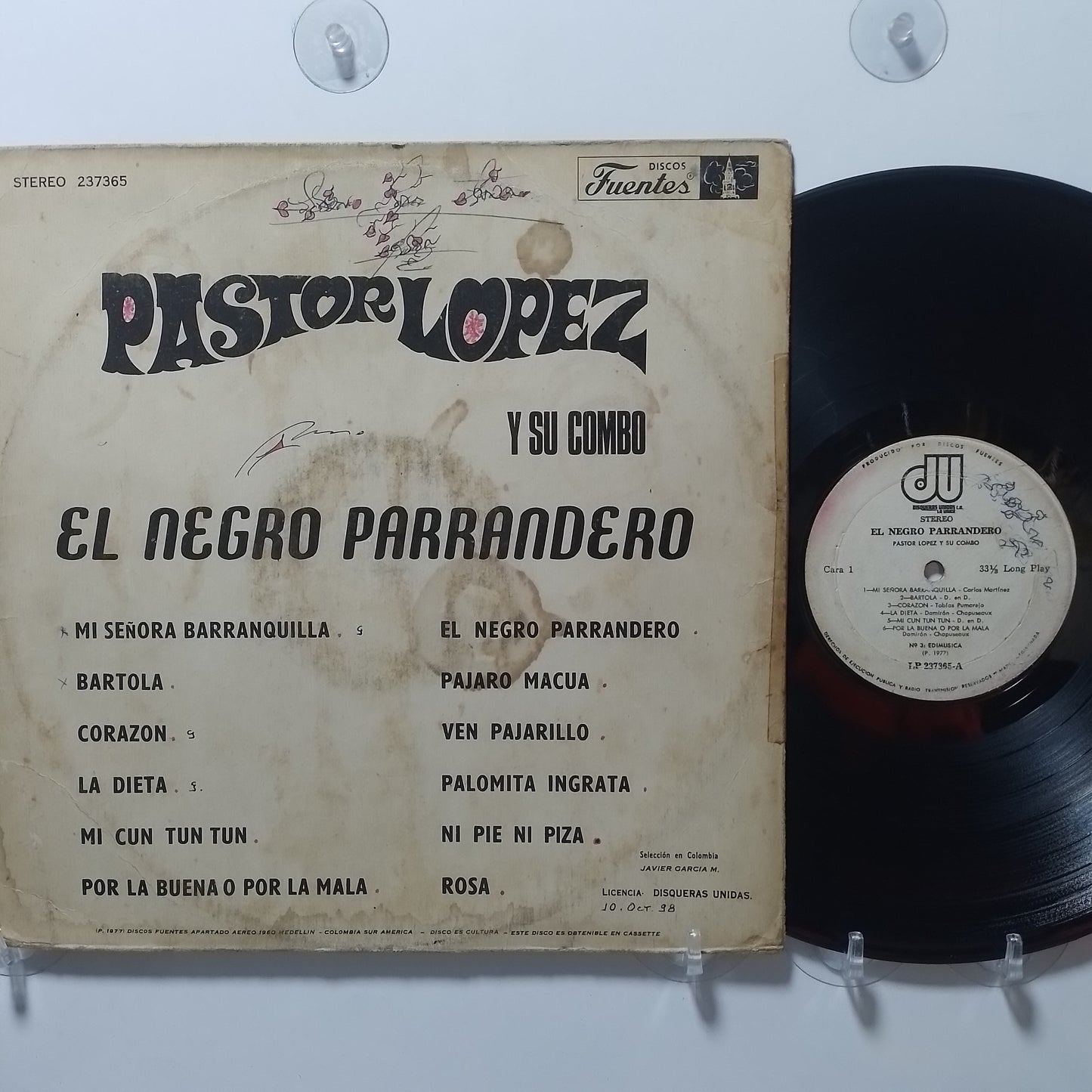 lp Pastor Lopez y su Combo El Negro Parrandero made peru 1977 latin cumbia