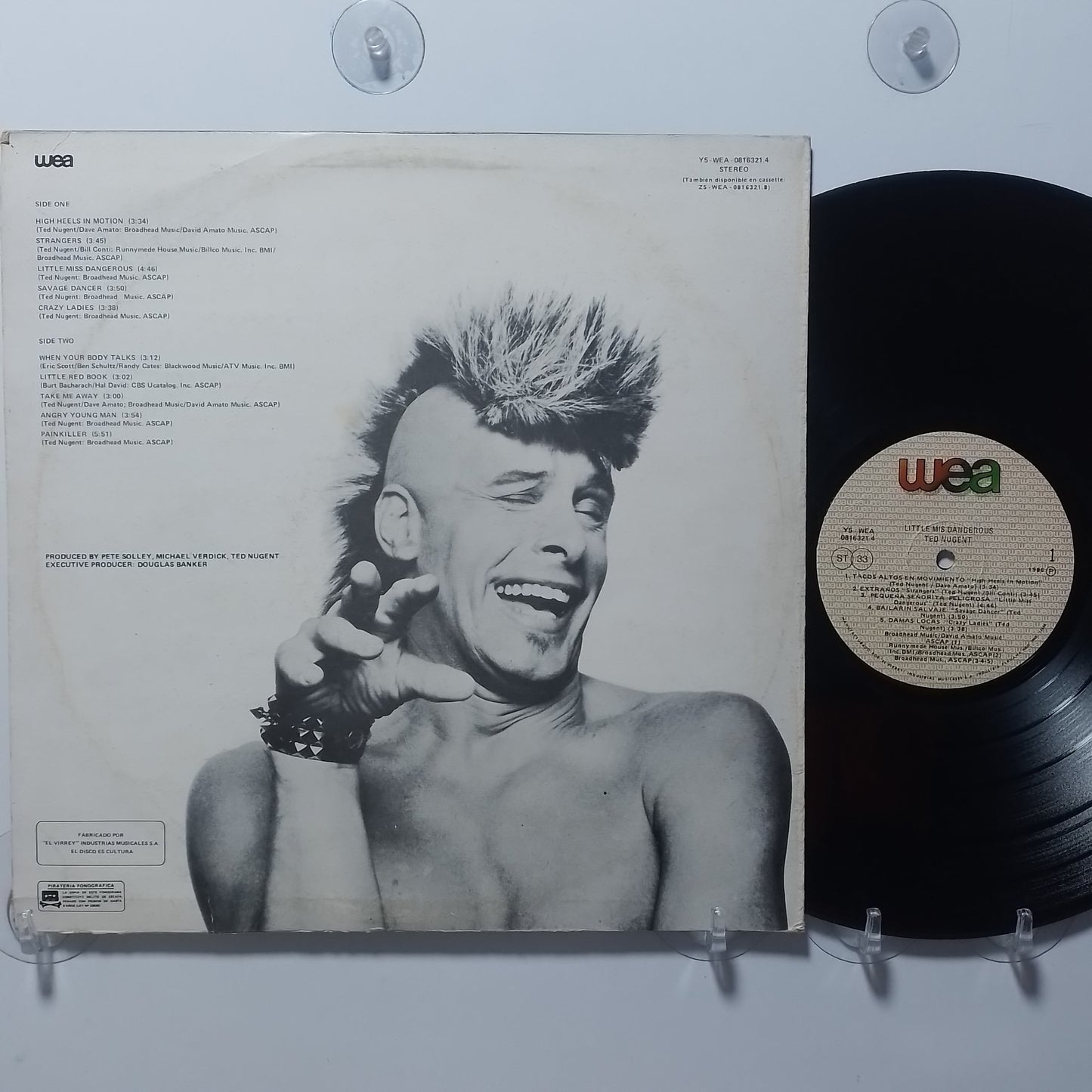 lp Ted Nugent Little Miss Dangerous made peru 1986 rock
