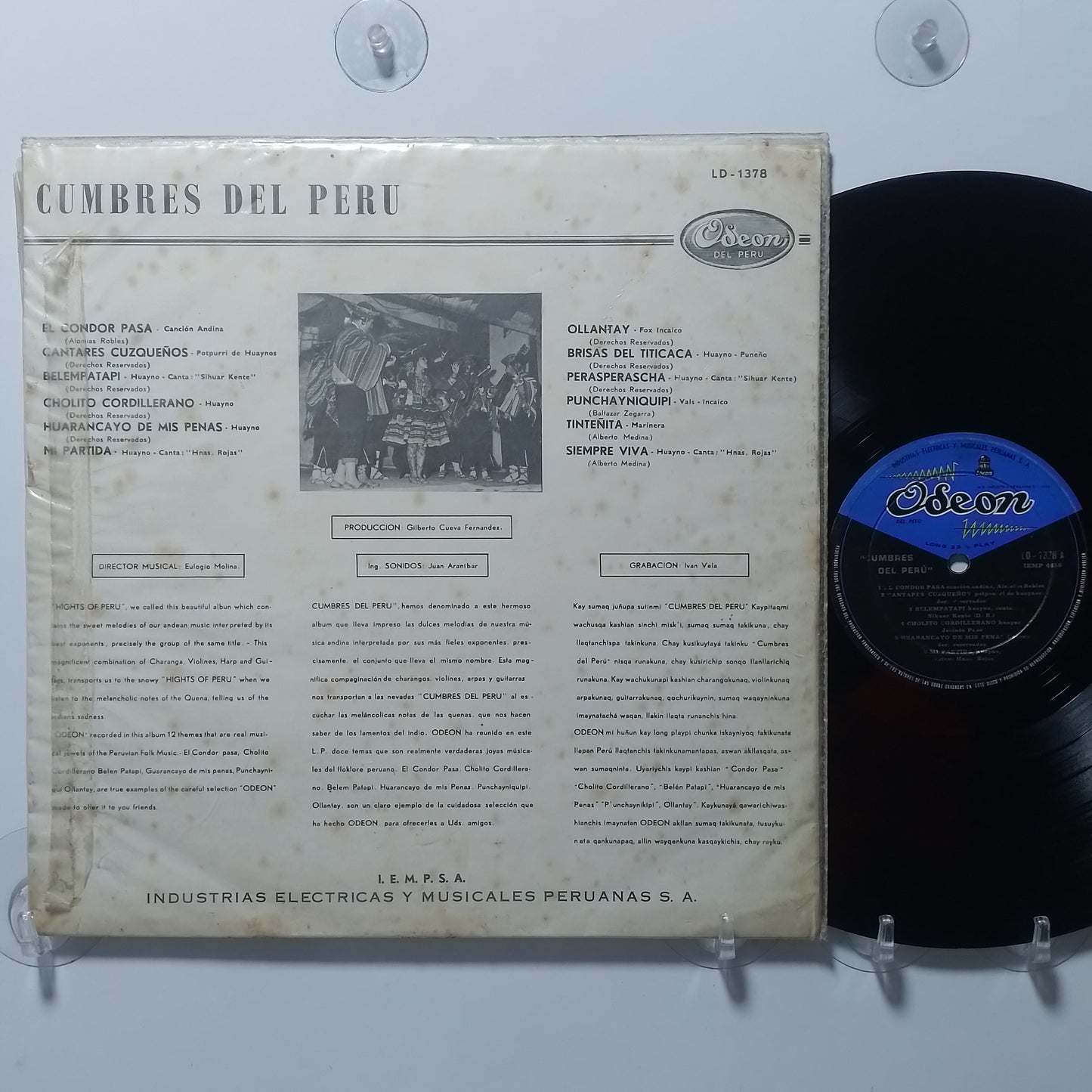 lp Cumbres del Peru El Condor Pasa Ollantay Brisas Del Titicaca varios made peru 1960 andean folk