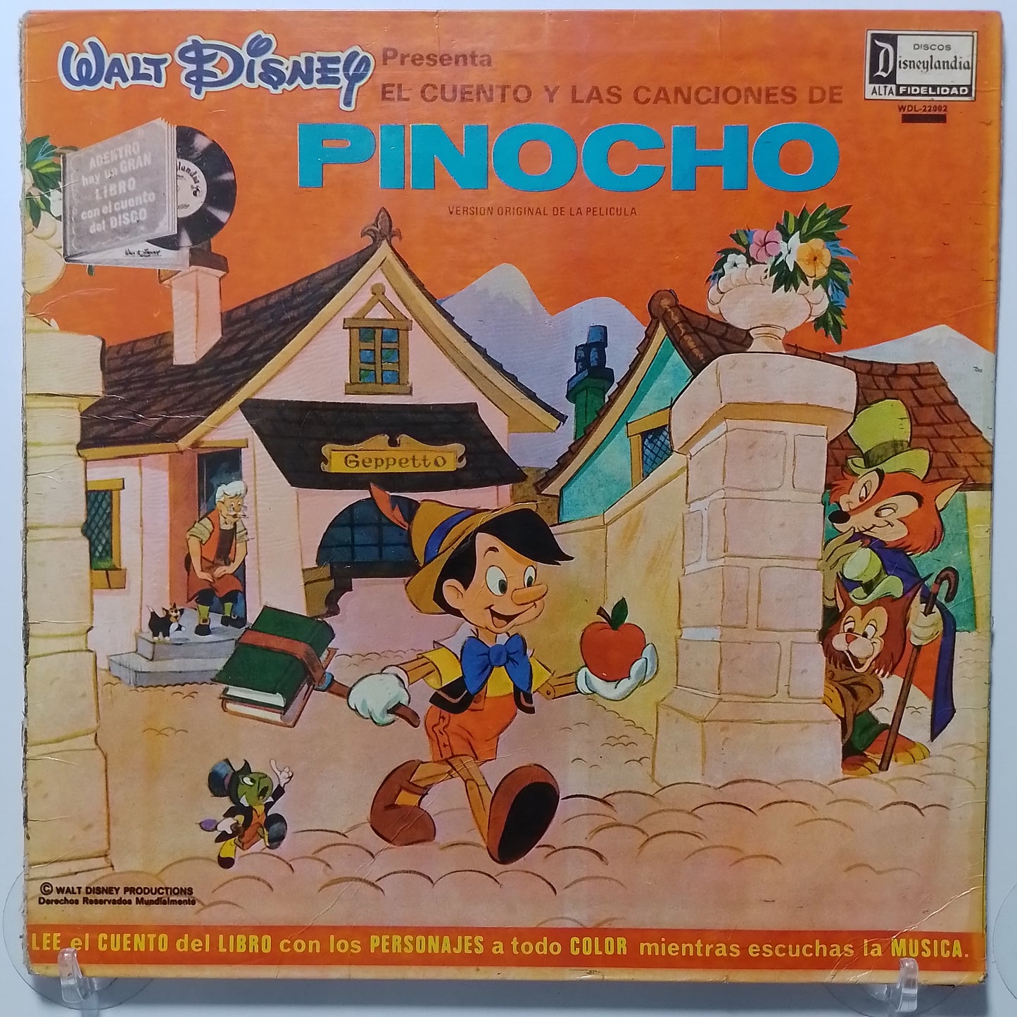 lp pinocho walt disney presenta el cuento y las canciones made peru 1970 gatefold infantil