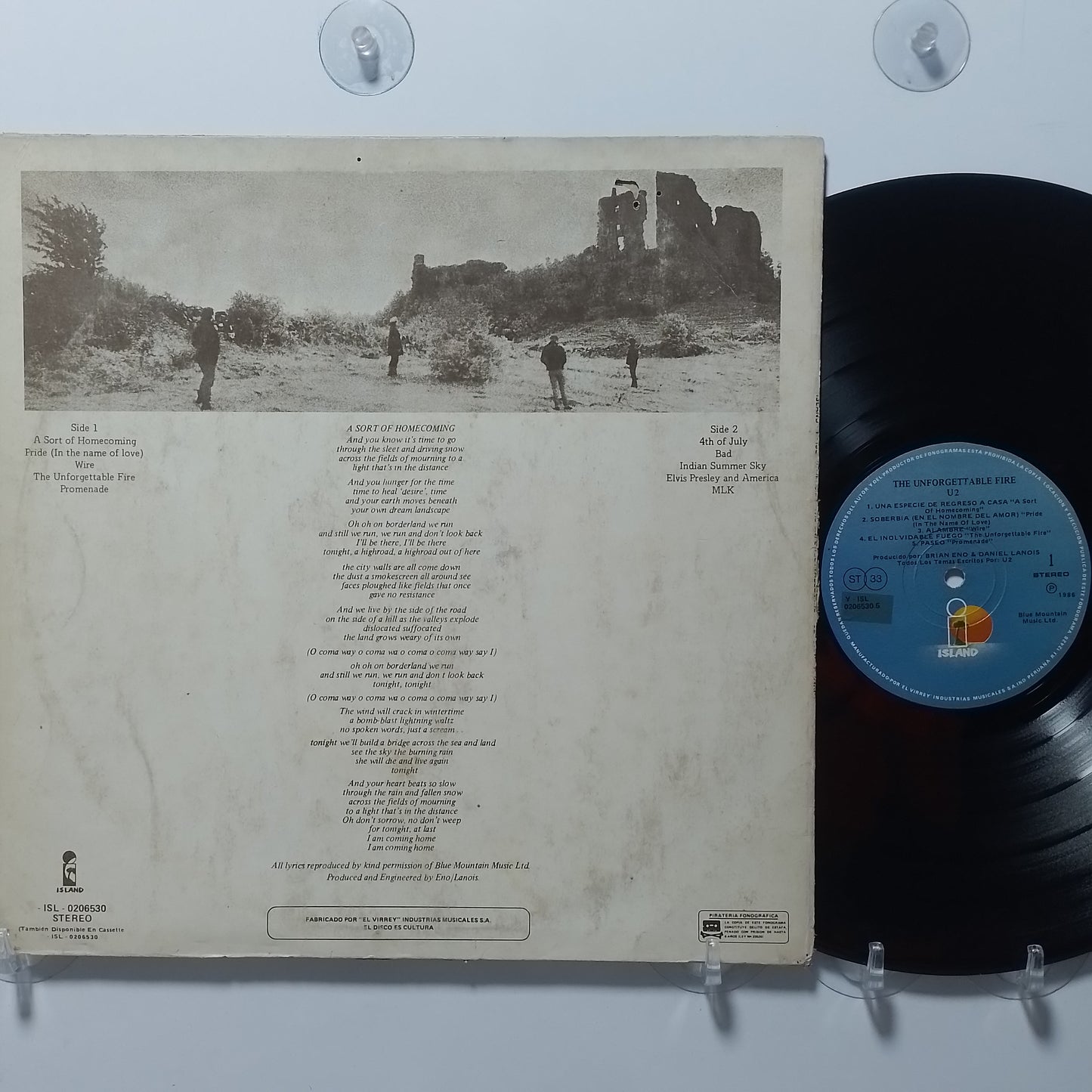 lp U2 The Unforgettable Fire made peru 1986 pop rock