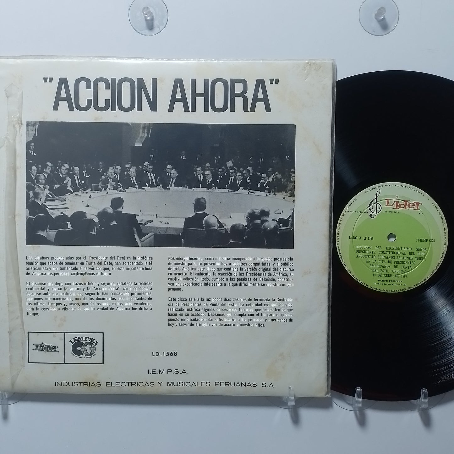 lp Discurso Fernando Belaunde Terry Cita de Presidentes Americanos 1967 made peru 1967 historico