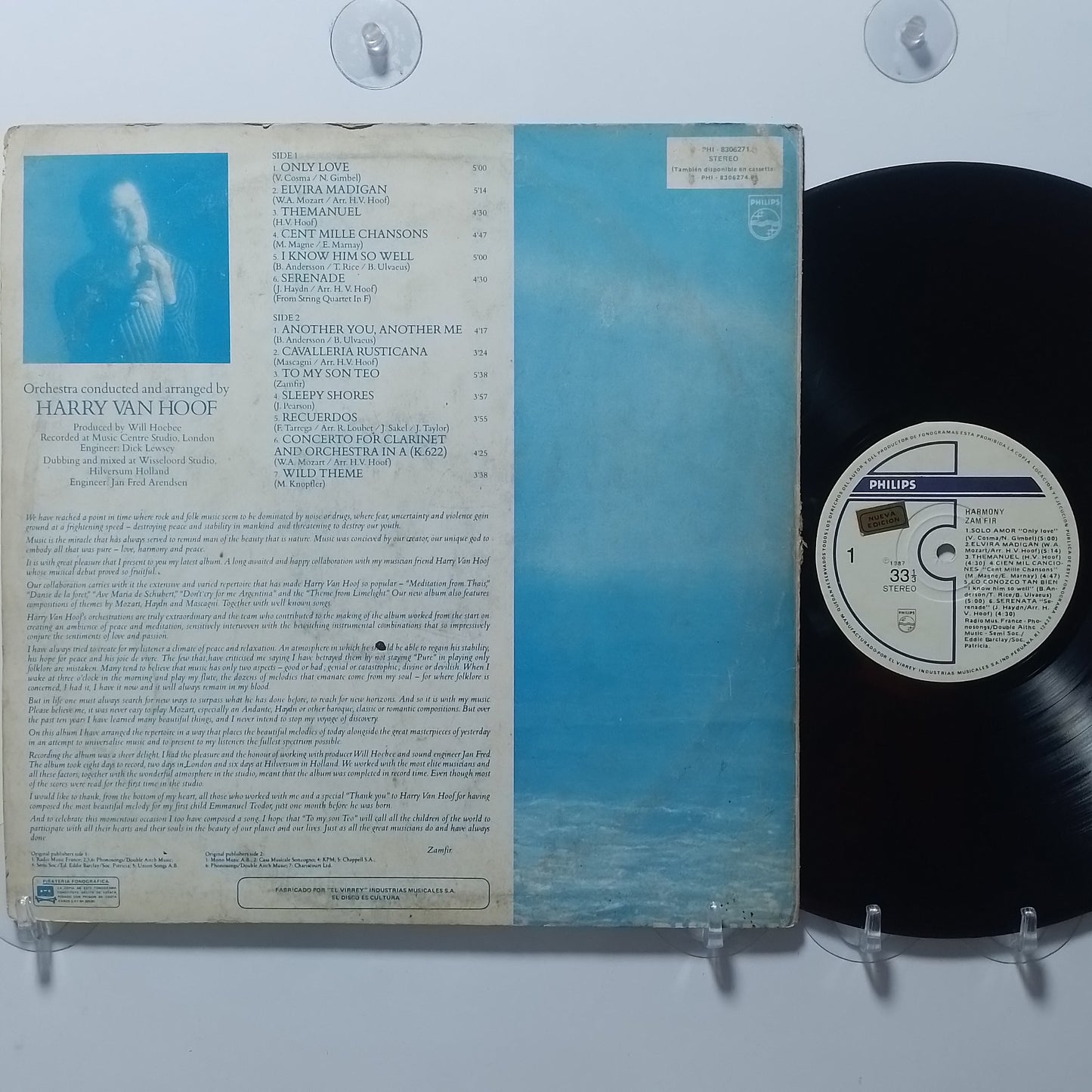 lp Zamfir Harmony made peru 1986 instrumental