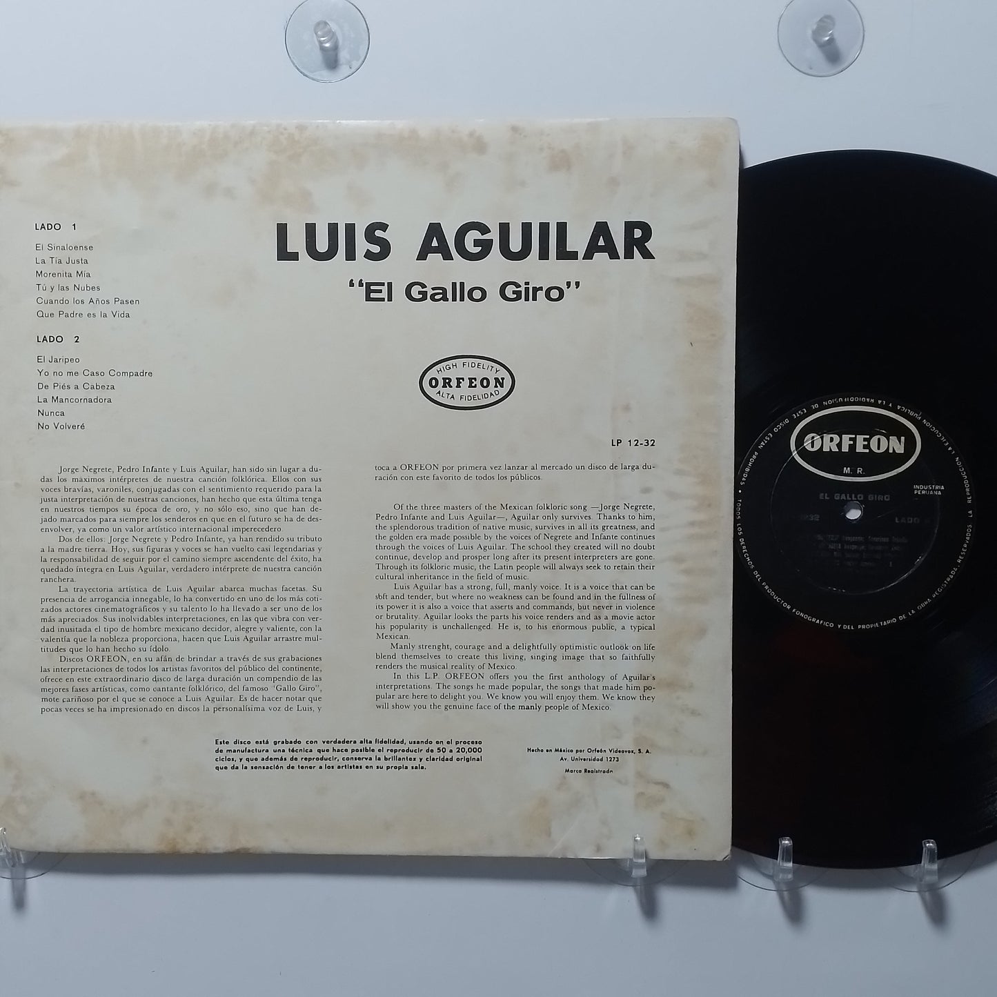 lp Luis Aguilar El Gallo Giro made peru 1967 ranchera folk