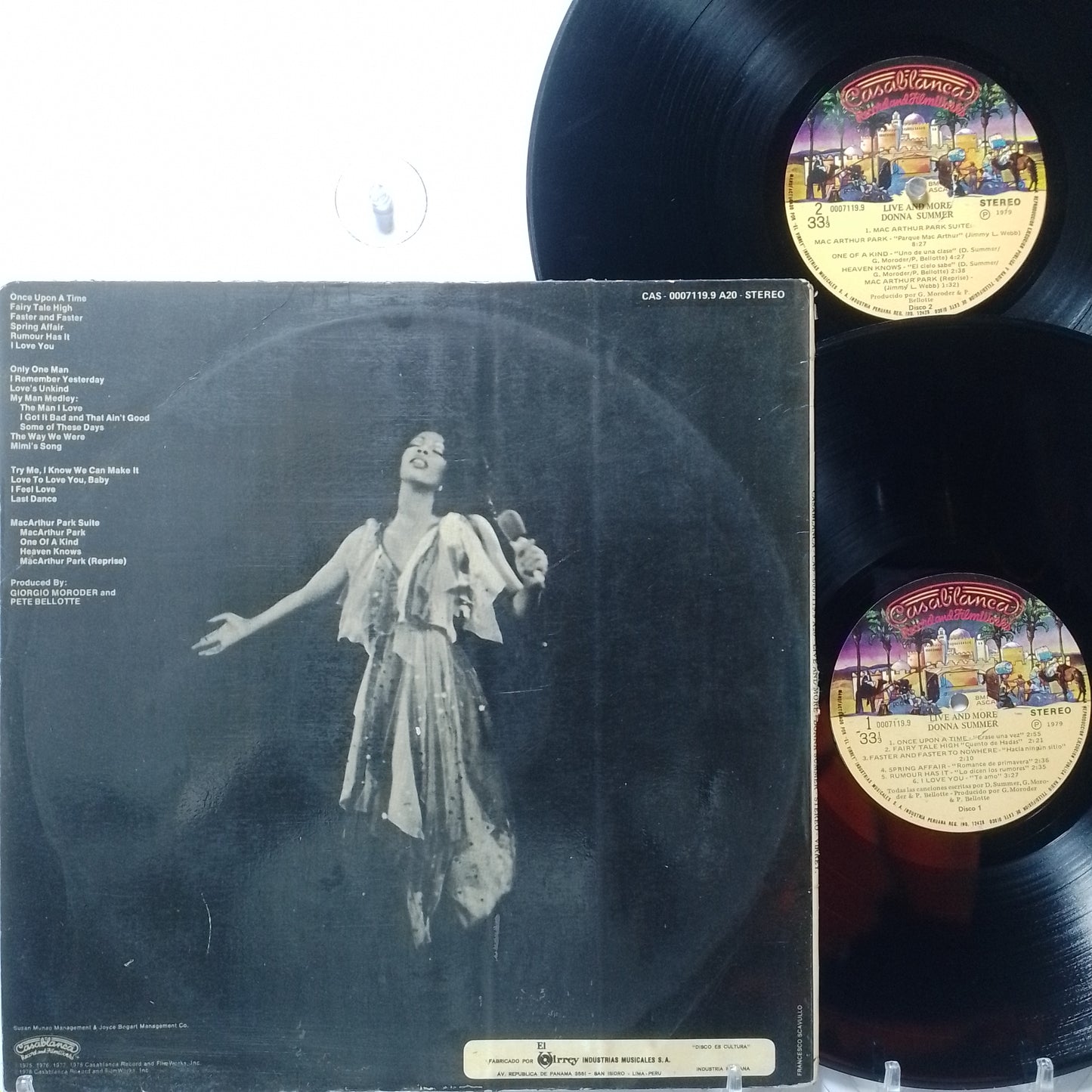 x2 lp donna summer live and more made peru 1978 gatefold disco