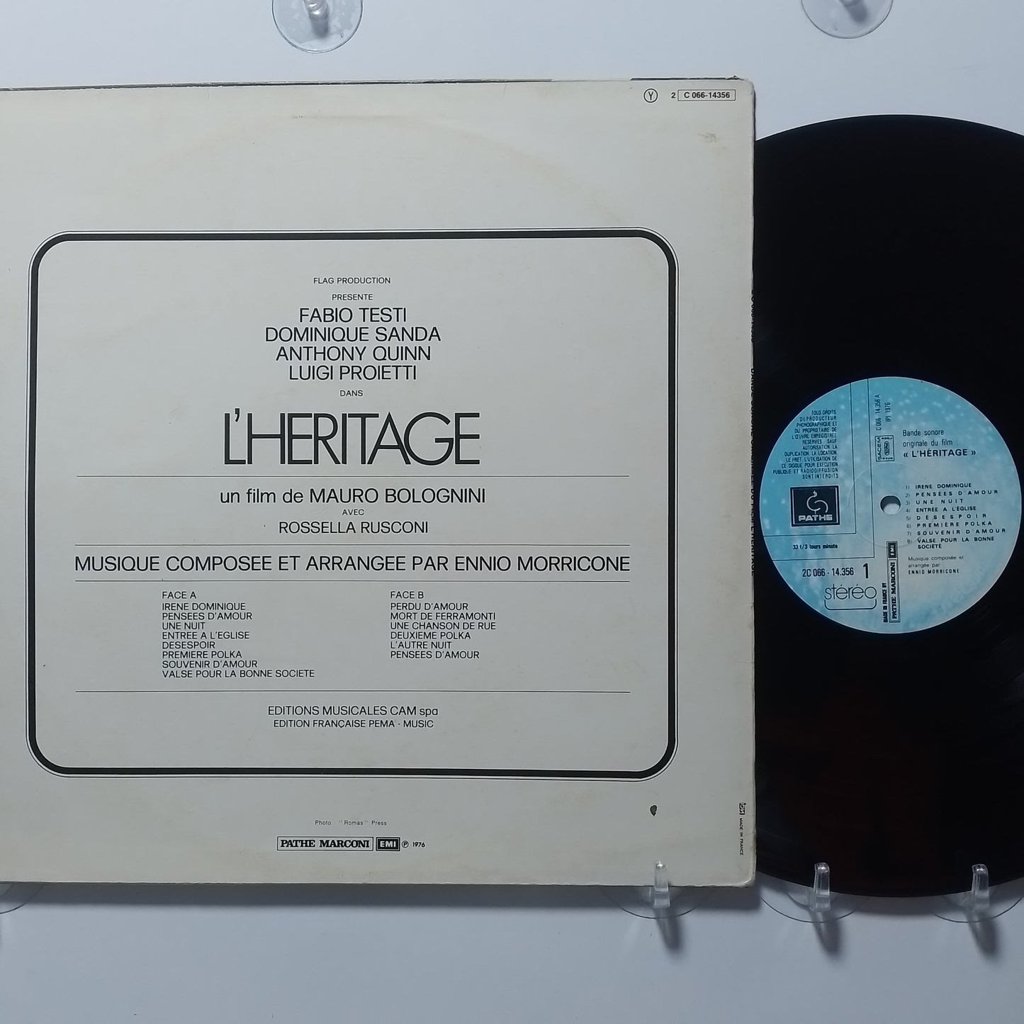 lp Ennio Morricone L'Héritage made francia 1976 soundtrack