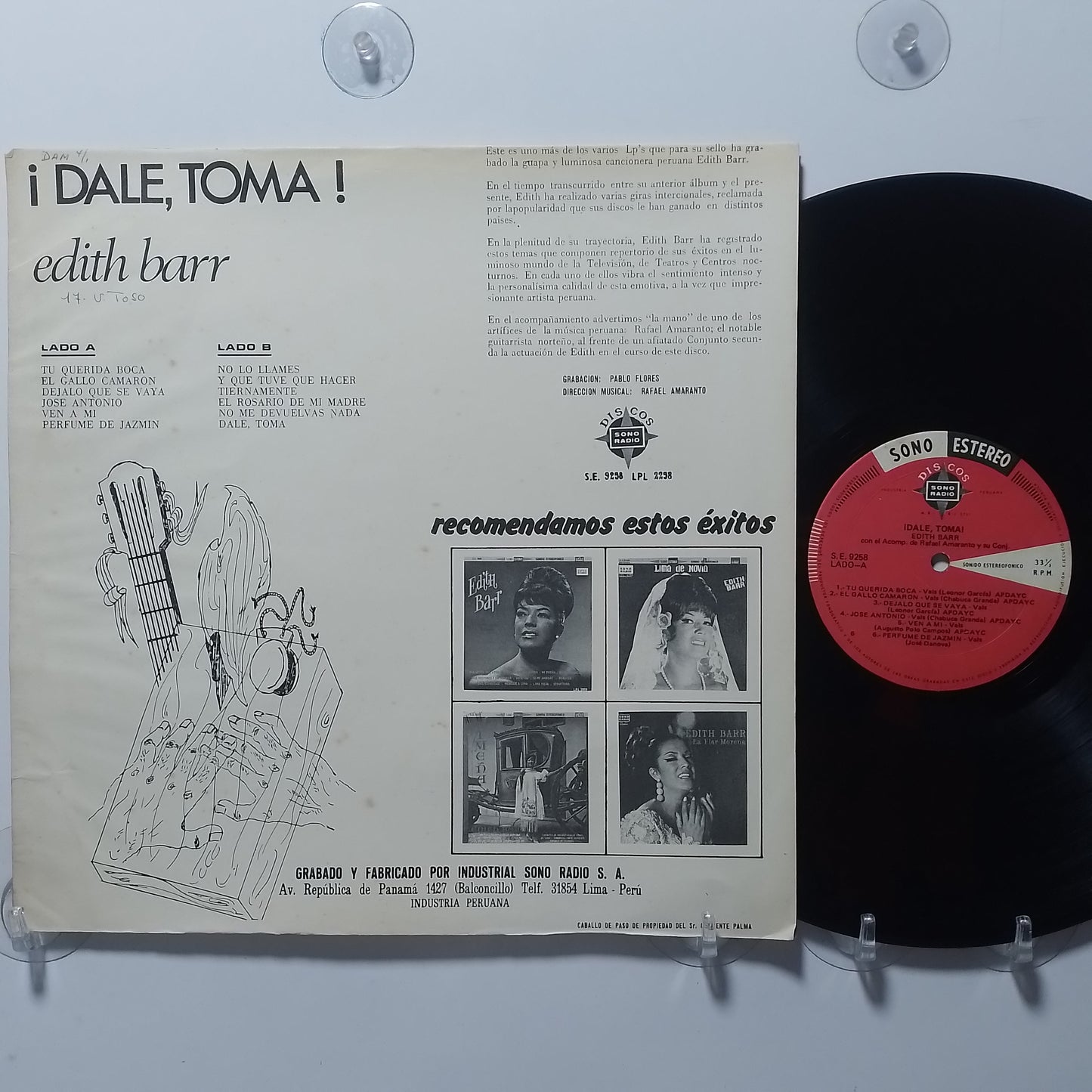 lp Edith Barr Dale Toma made peru 1968 criollo folk