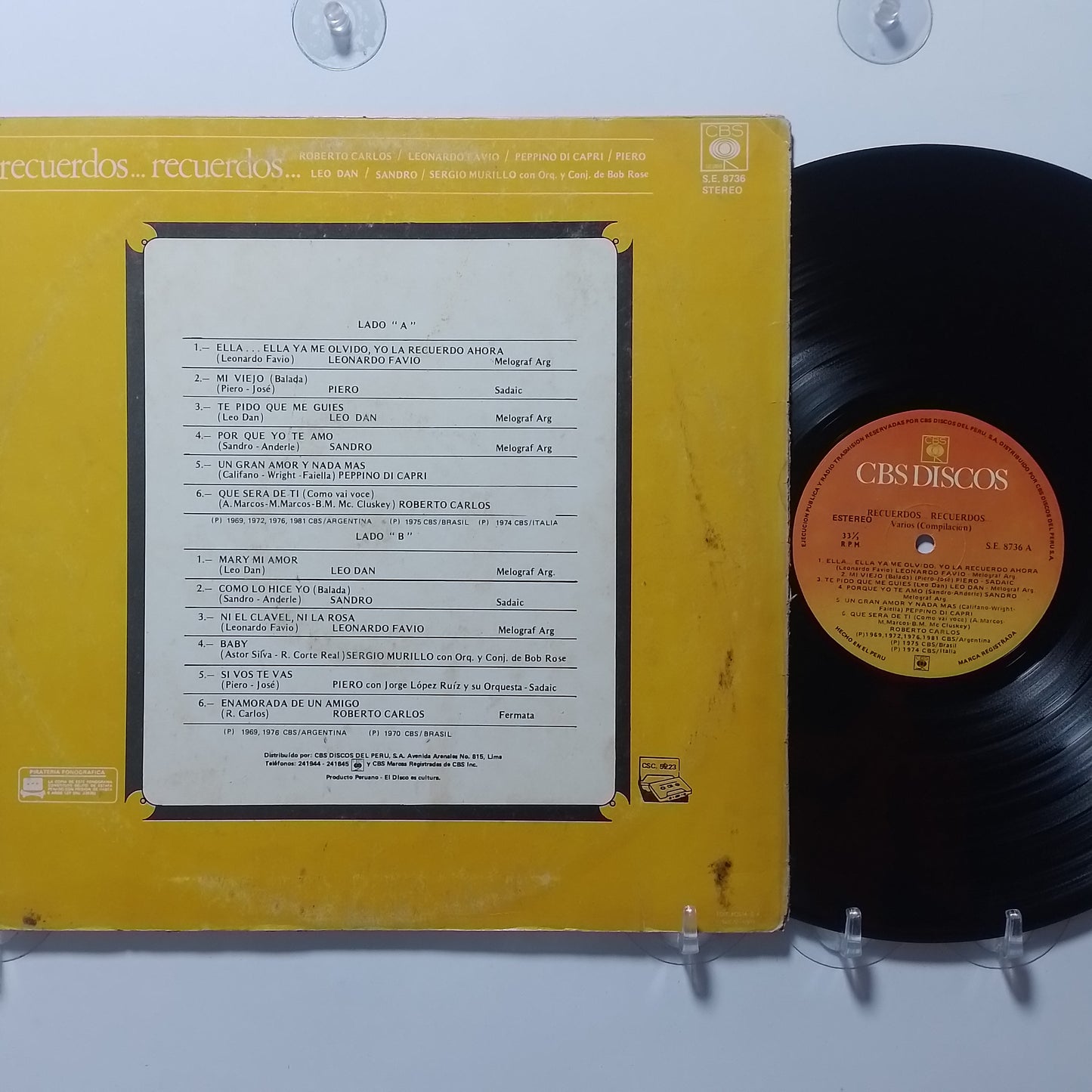 lp recuerdos recuerdos leonardo favio leo dan sandro varios made peru 1981 latin pop