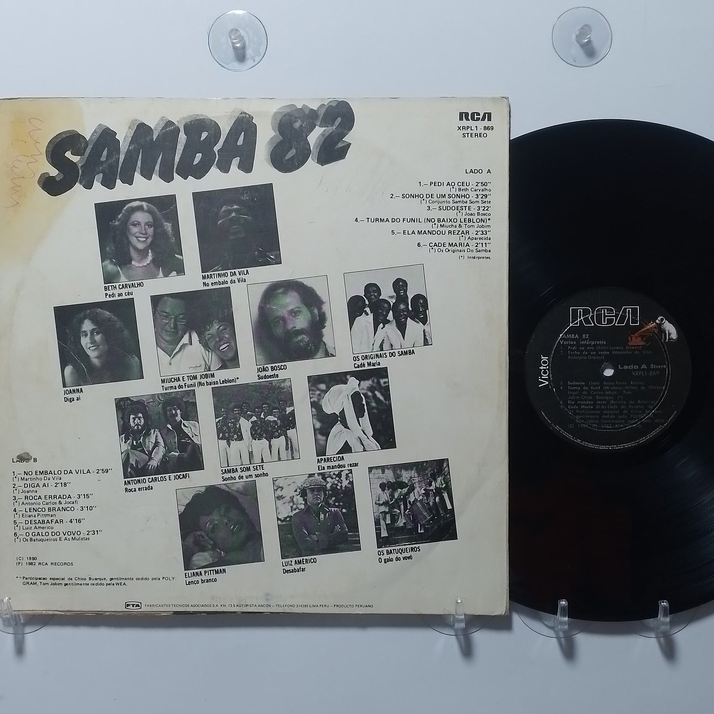lp Samba 82 beth carvalho martinho da vila joanna varios made peru 1982 samba latin
