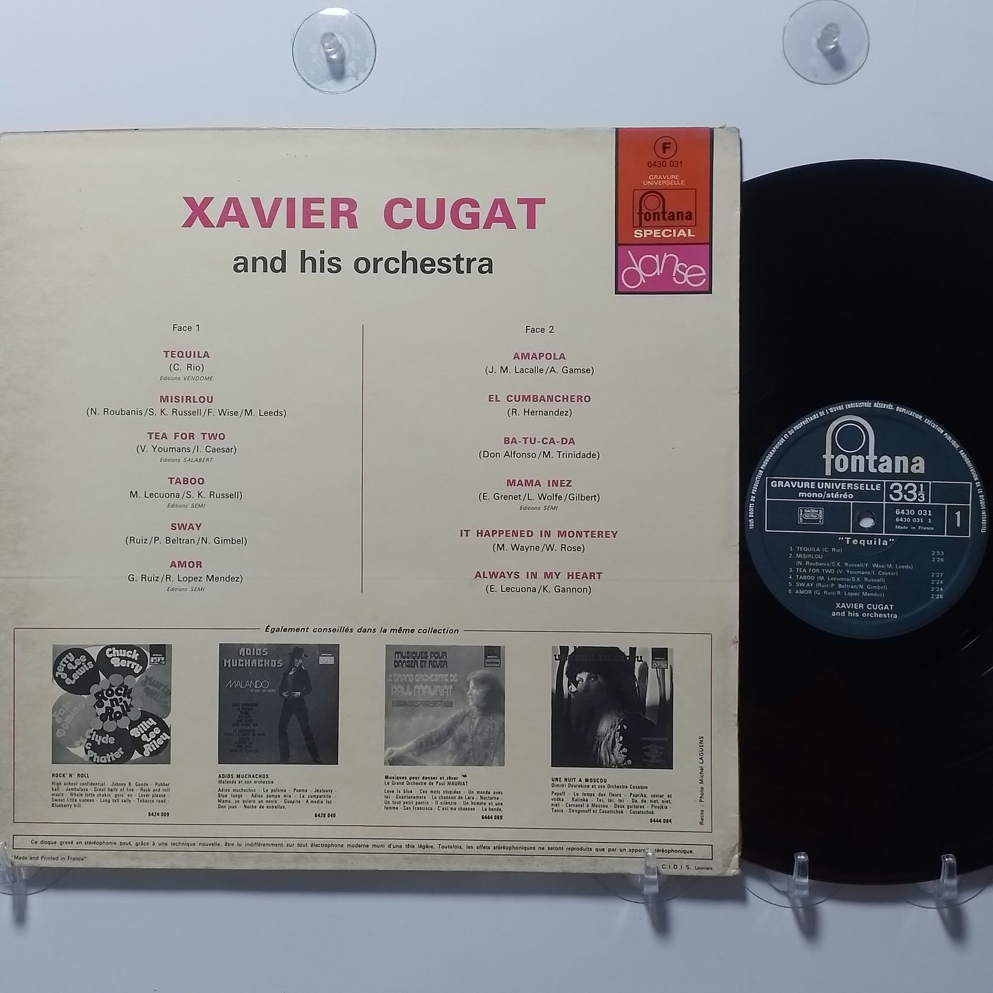 lp Xavier Cugat And His Orchestra Tequila made francia 1972 mambo cha cha latin