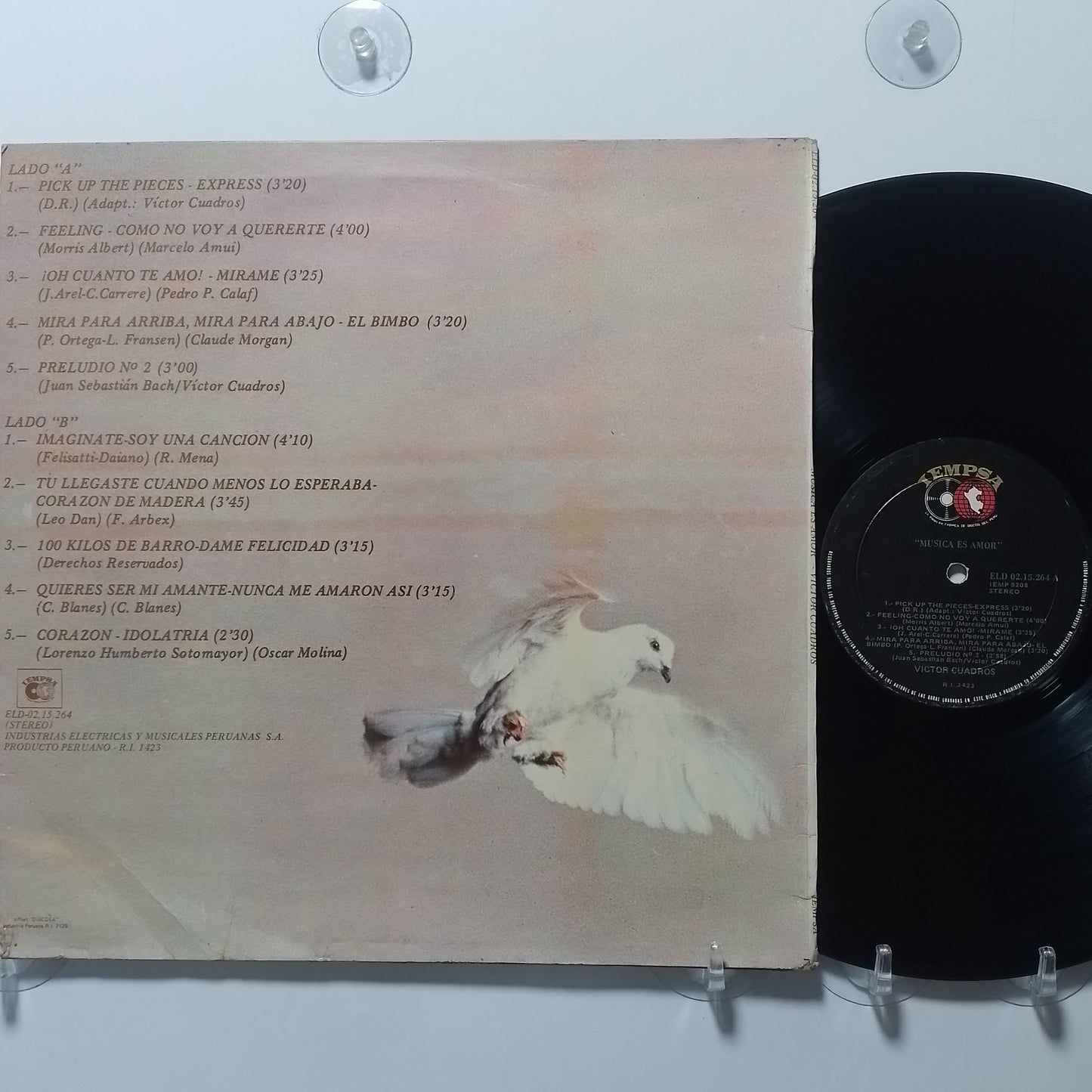 lp Victor Cuadros Y Su Gran Orquesta Musica Es Amor made peru instrumental