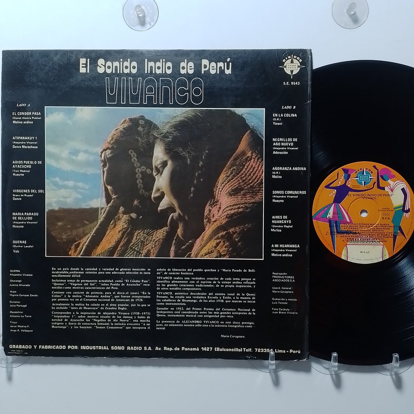 lp Alejandro Vivanco El Sonido Indio de Peru made peru 1975 andean folk