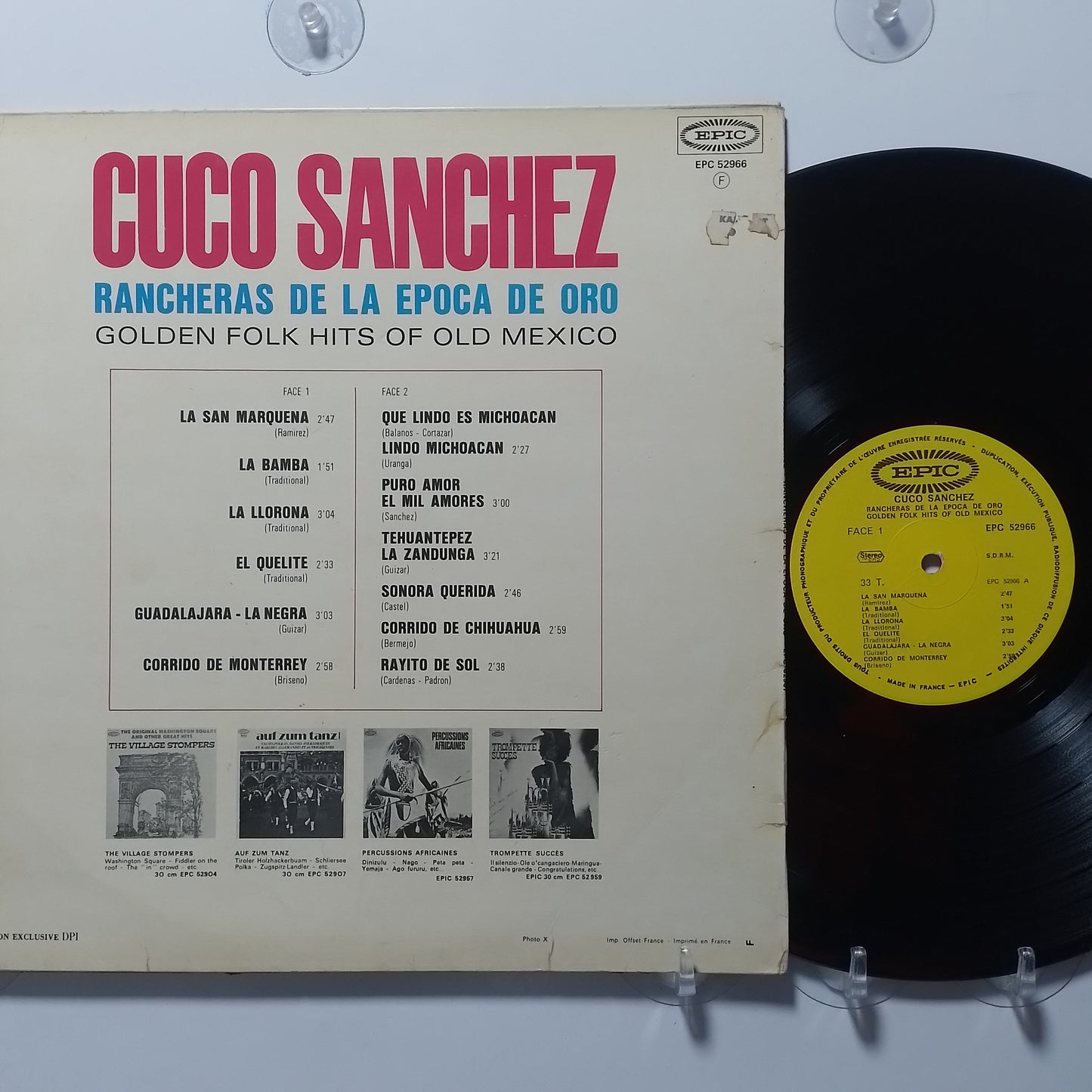 lp Cuco Sanchez Rancheras de la epoca de oro made francia 1975 ranchera folk