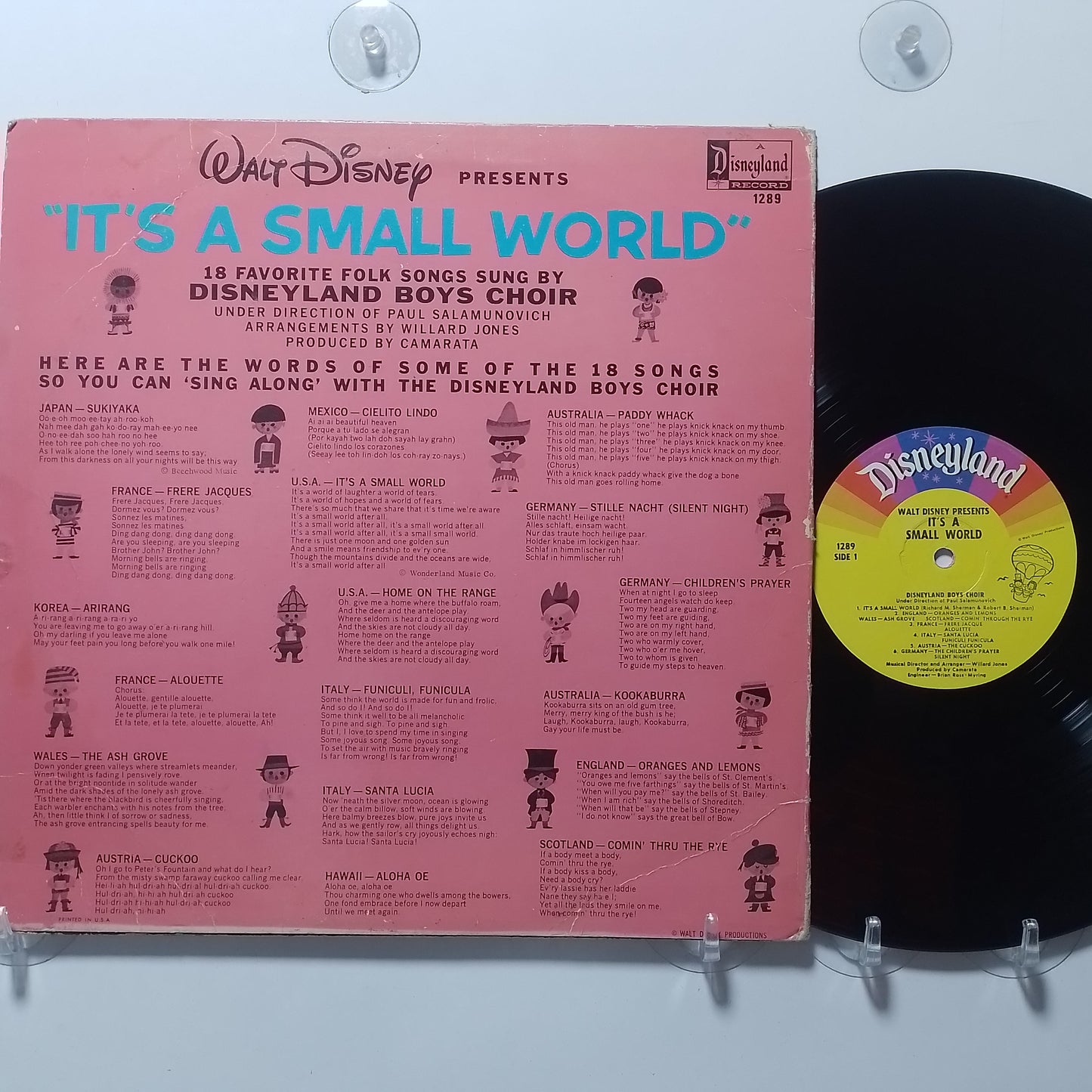 lp Disneyland Boys Choir It's A Small World made usa 1973 coro