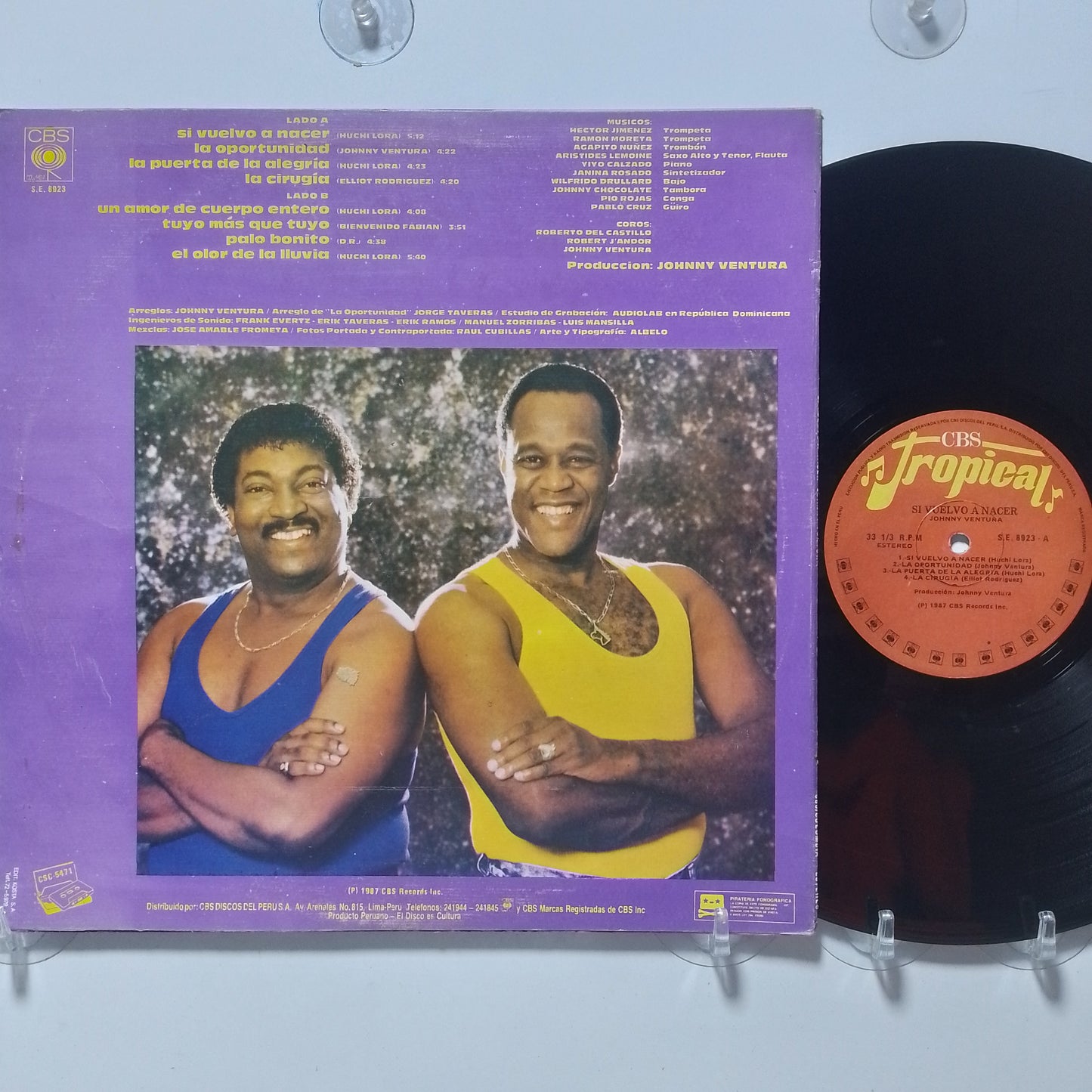 lp Johnny Ventura Si Vuelvo A Nacer made peru 1987 merengue latin