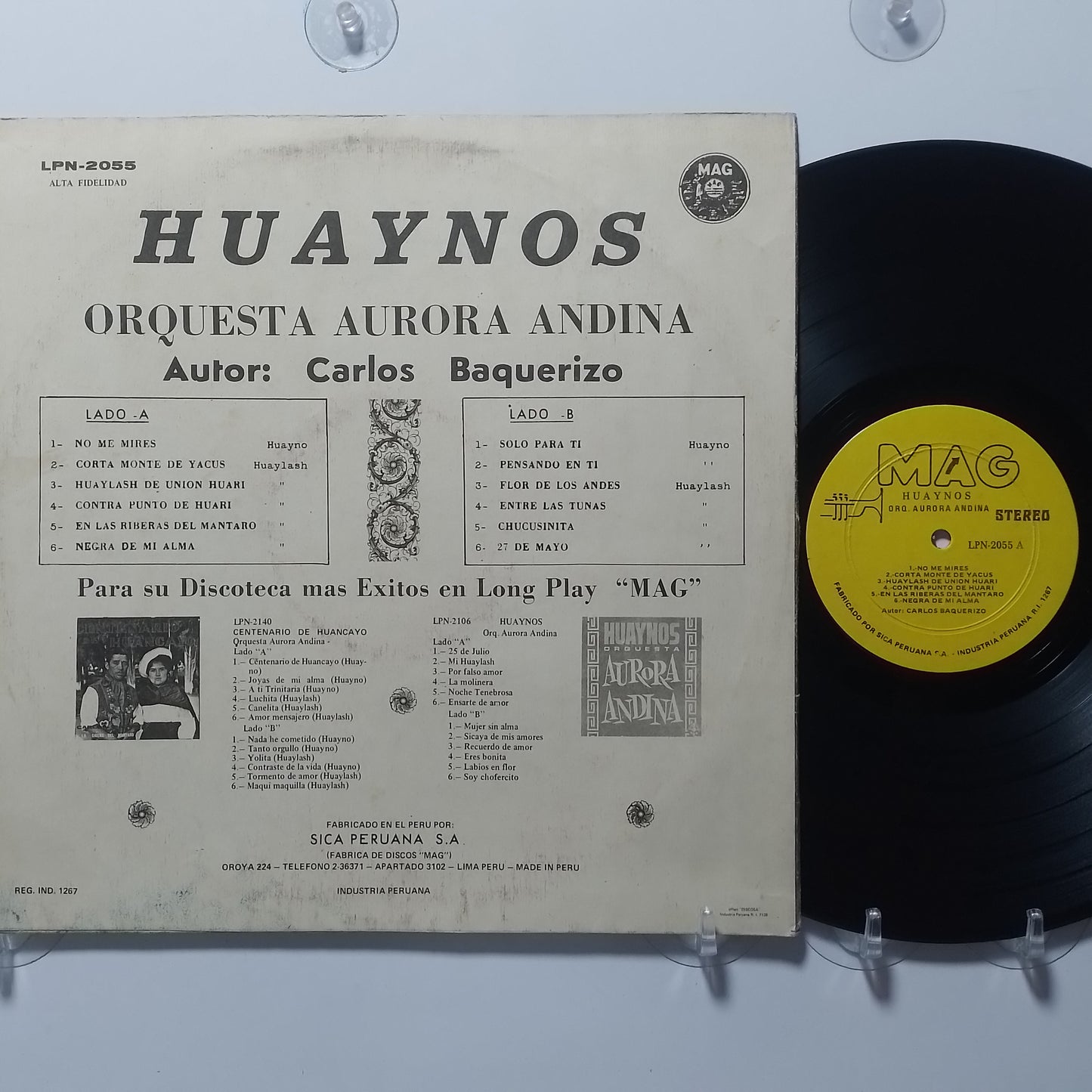 lp Orquesta Aurora Andina Huaynos made peru 1970 huayno folk